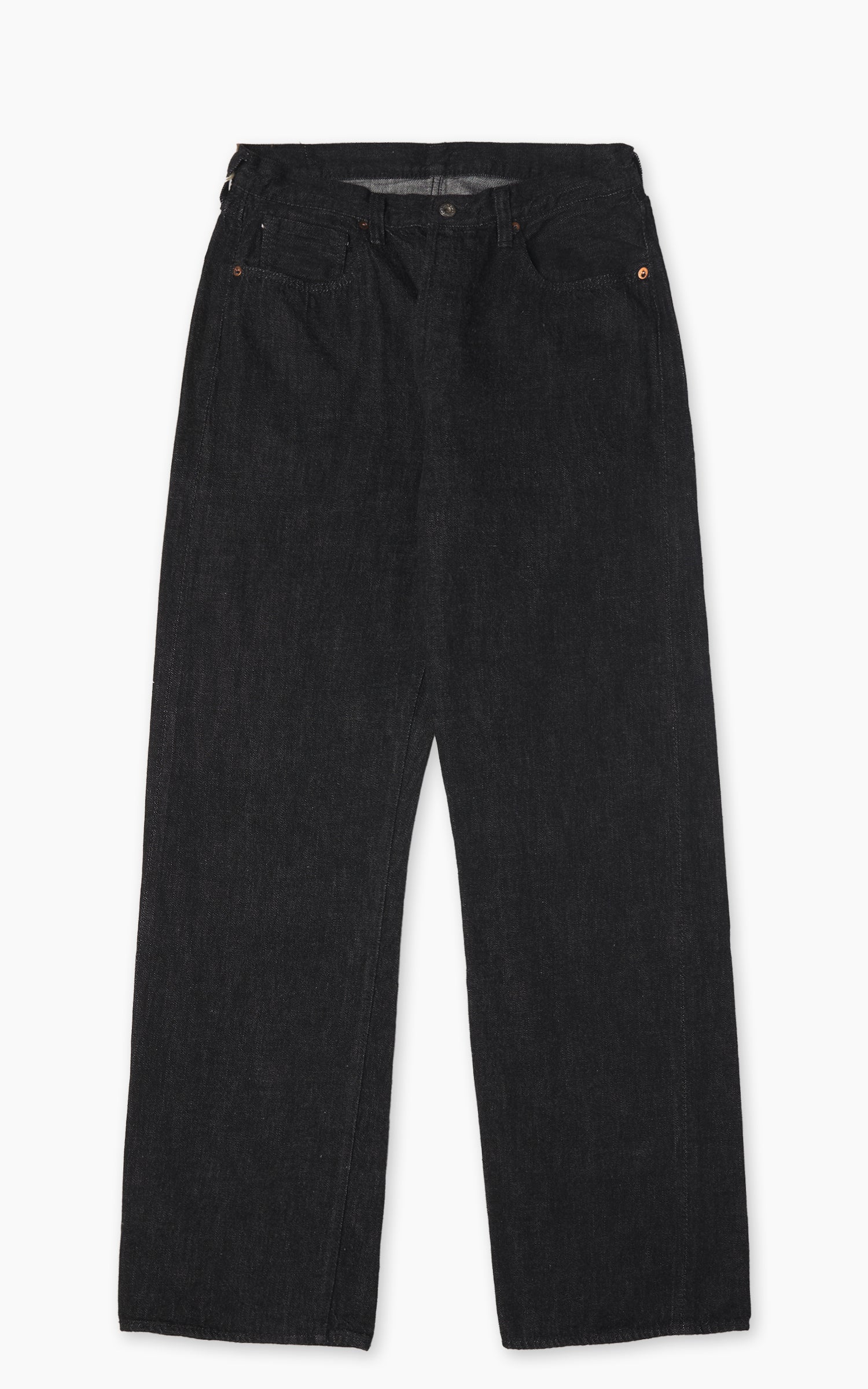 Fullcount S0105BKSSW WWII Model Denim Pants One Wash Black 11.5oz