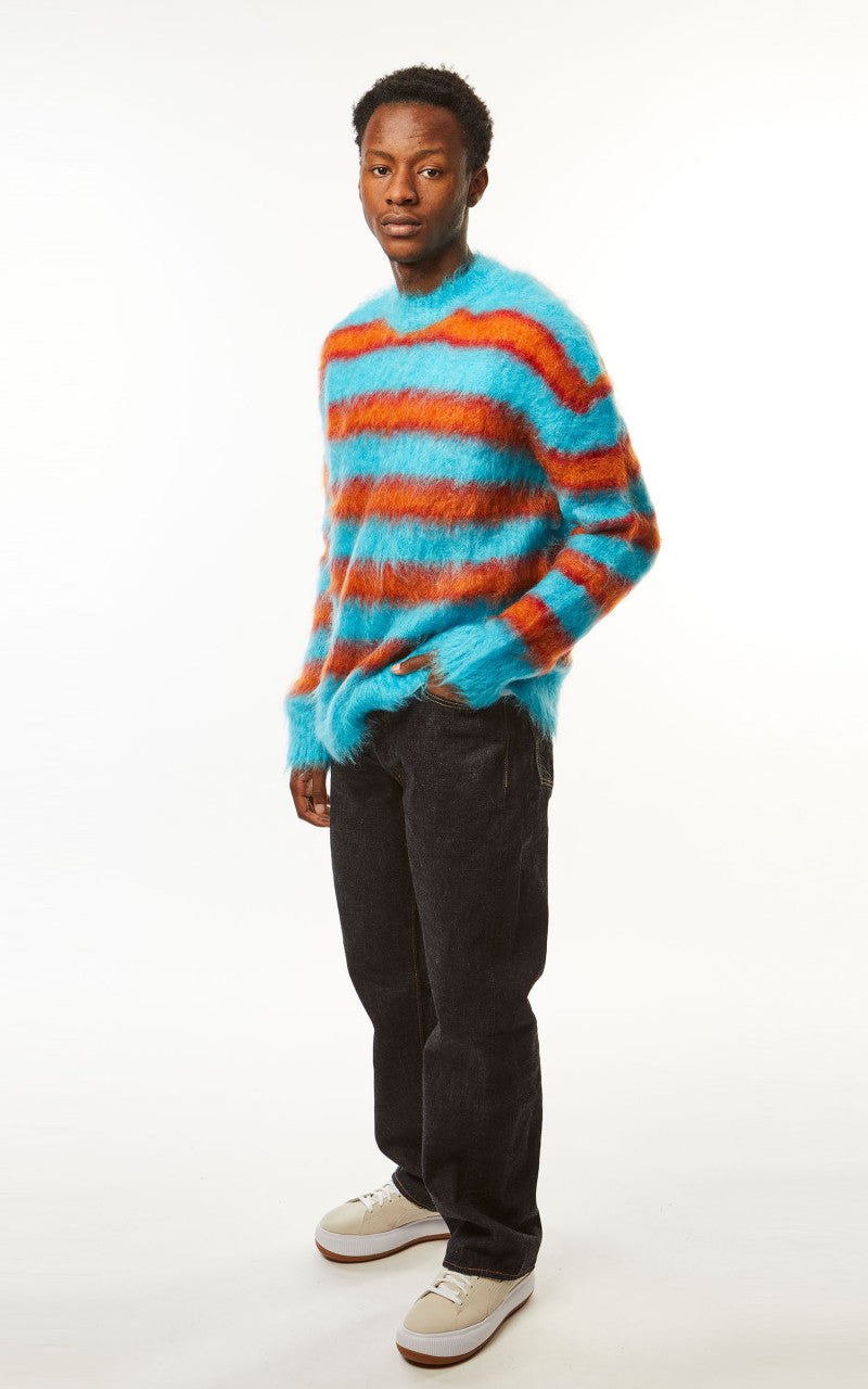 Marni Fuzzy Wuzzy Brushed Mohair Sweater Turquoise