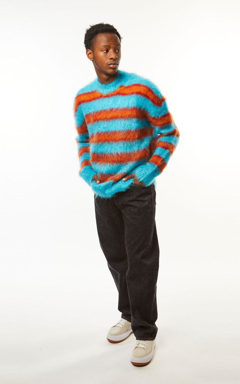 Marni Fuzzy Wuzzy Brushed Mohair Sweater Turquoise