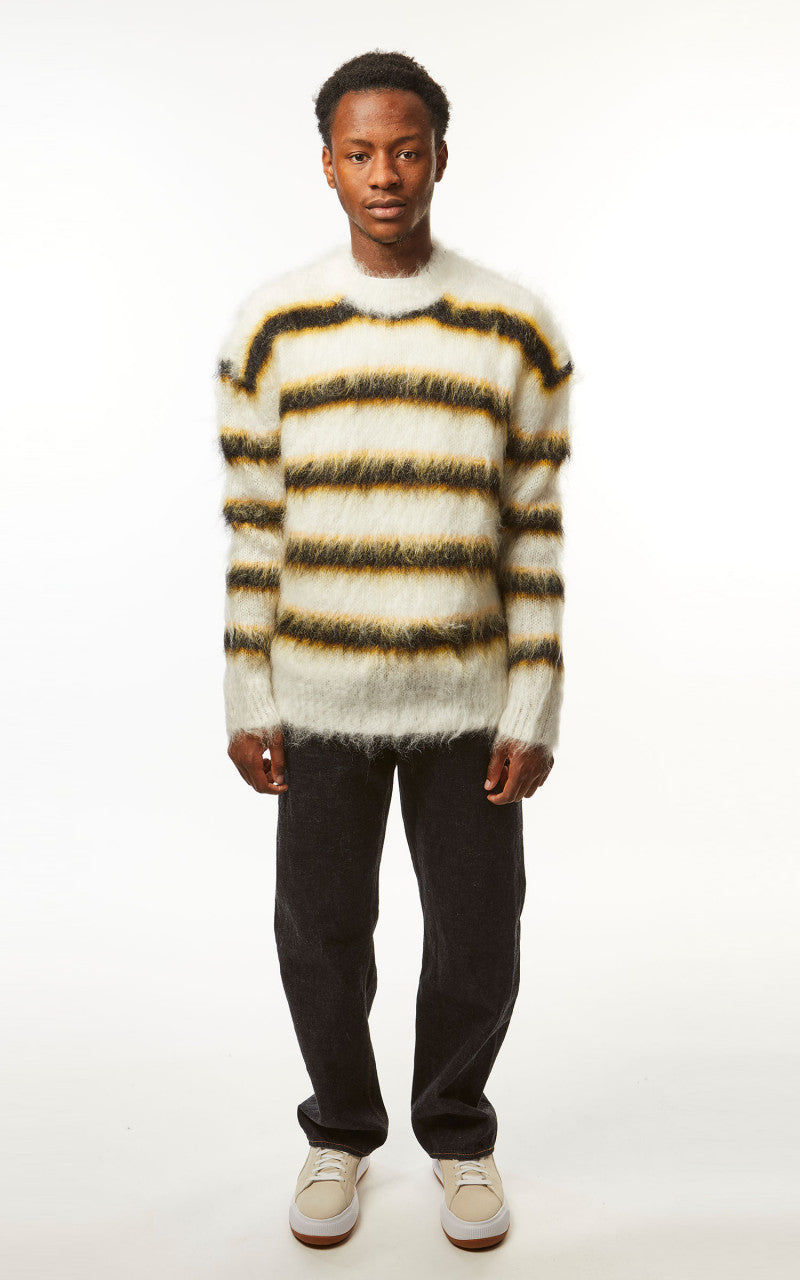 Marni Fuzzy Wuzzy Brushed Mohair Sweater Lilly White