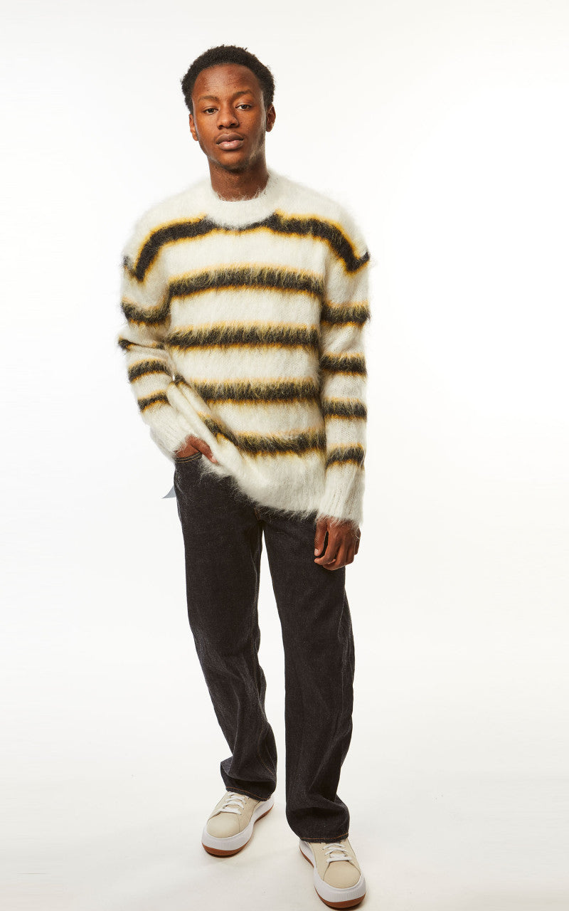 Marni Fuzzy Wuzzy Brushed Mohair Sweater Lilly White