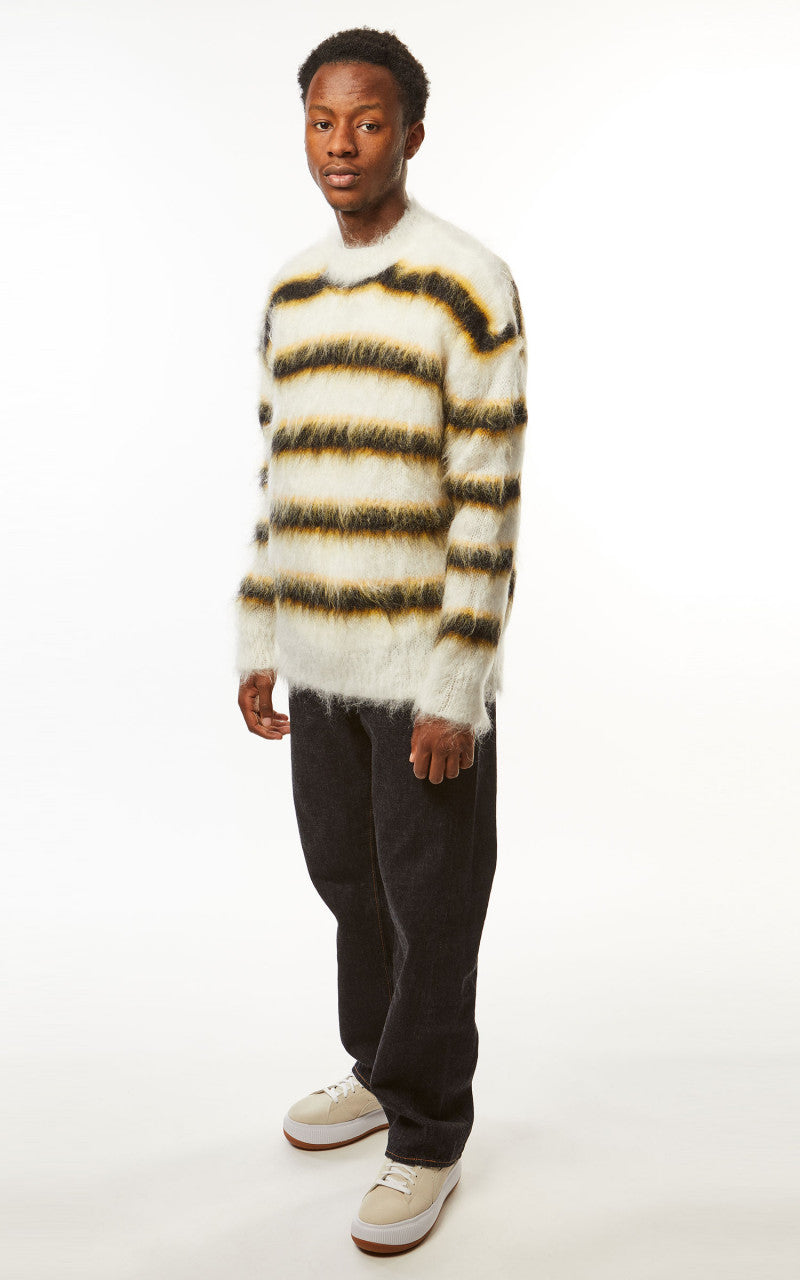 Marni Fuzzy Wuzzy Brushed Mohair Sweater Lilly White