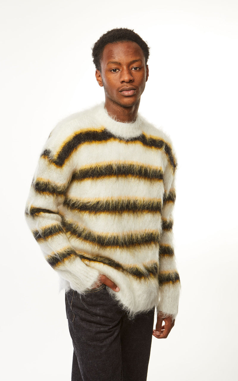 Marni Fuzzy Wuzzy Brushed Mohair Sweater Lilly White