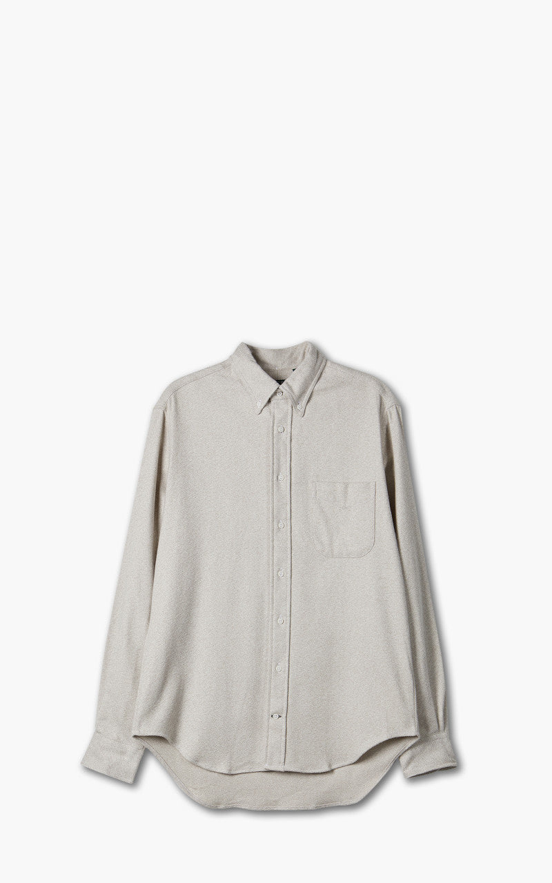 Gitman Vintage Button Down L/S Shirt Cotton Tweed Ecru
