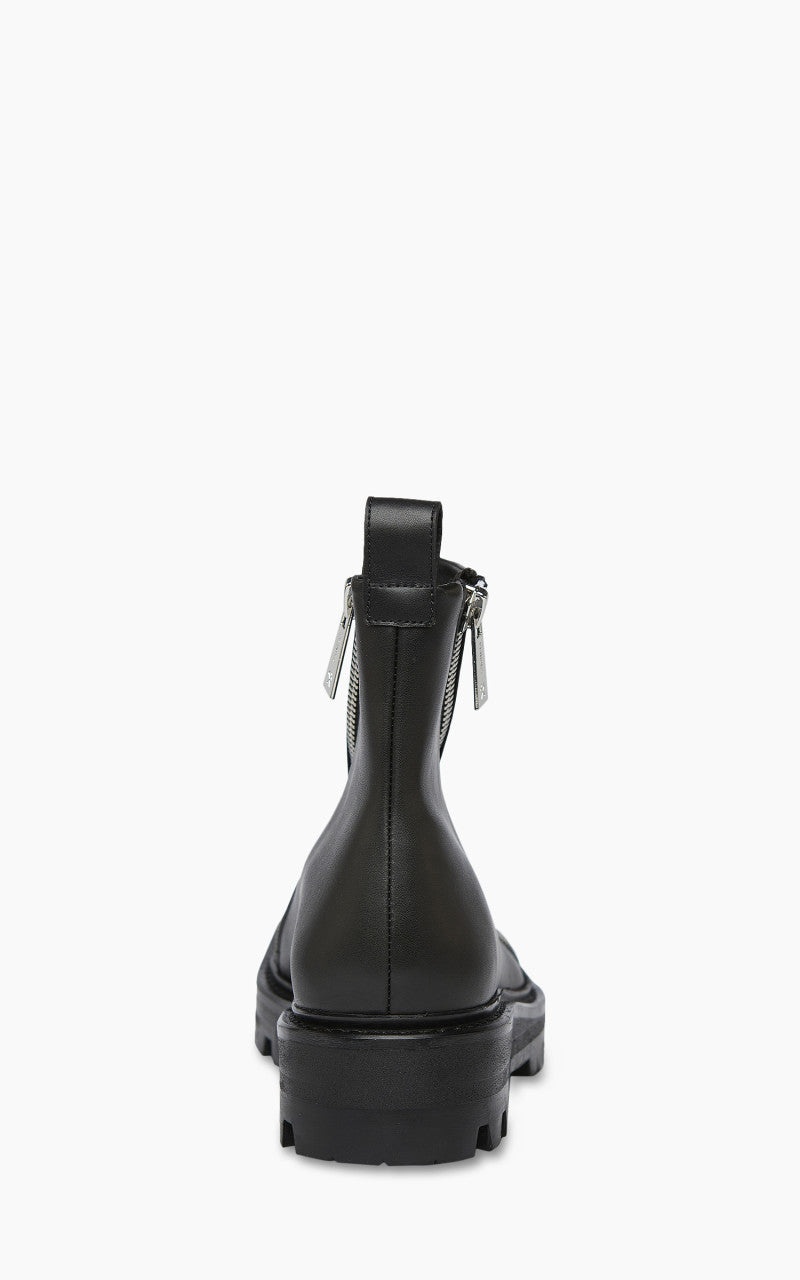 GmbH Selim Combat Double Zip Boot Black Pleather