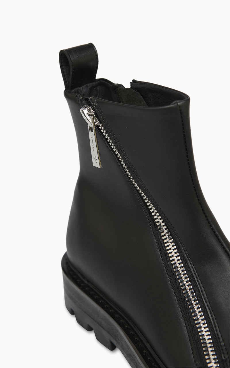 GmbH Selim Combat Double Zip Boot Black Pleather