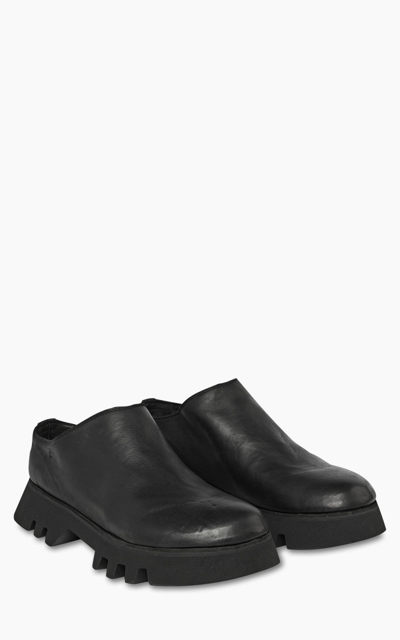 Guidi ZO01V Zoomorphic Sabot Slip On Loafer Leather Black