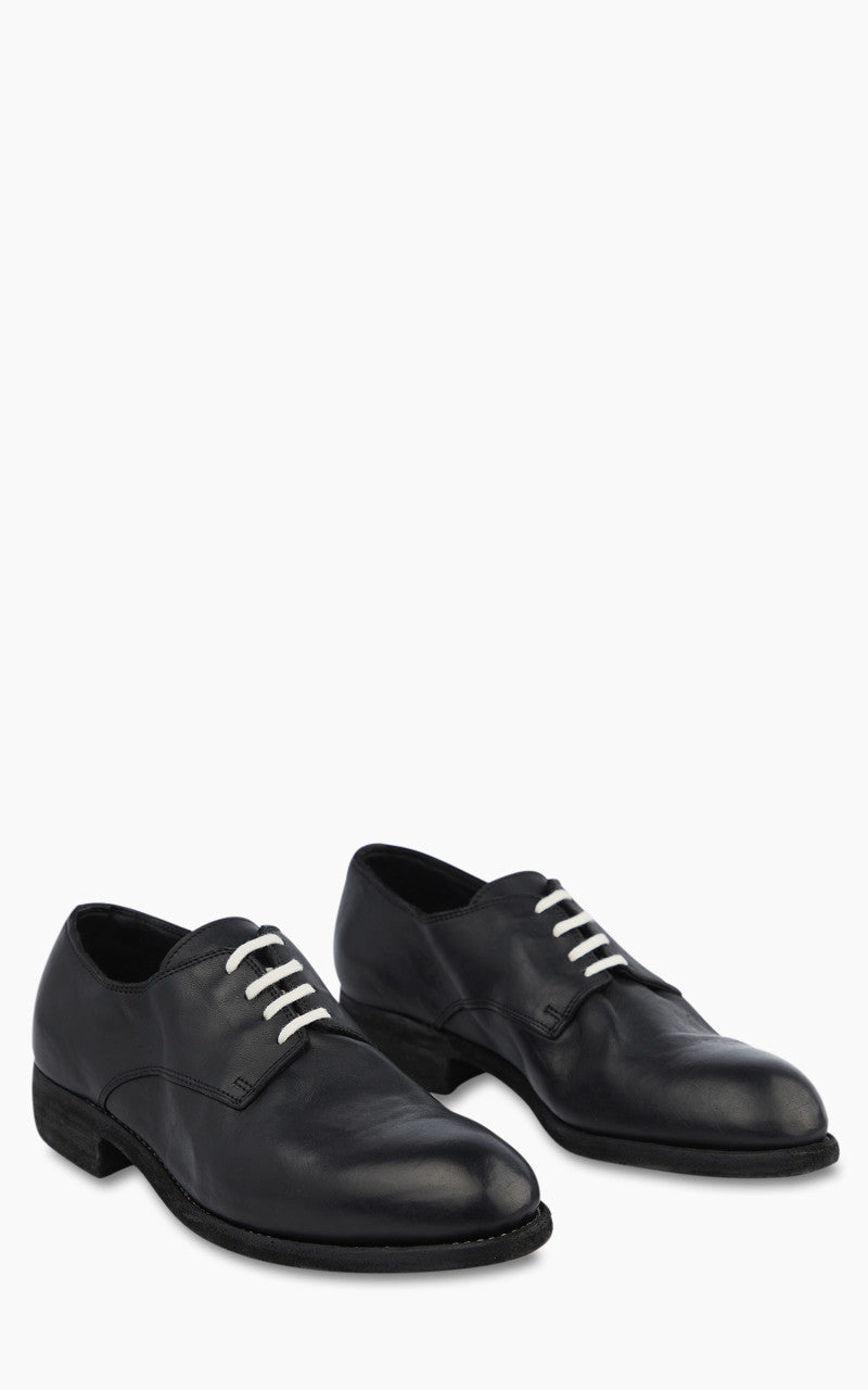 Guidi 112 Leather Ball Derby Shoe Black