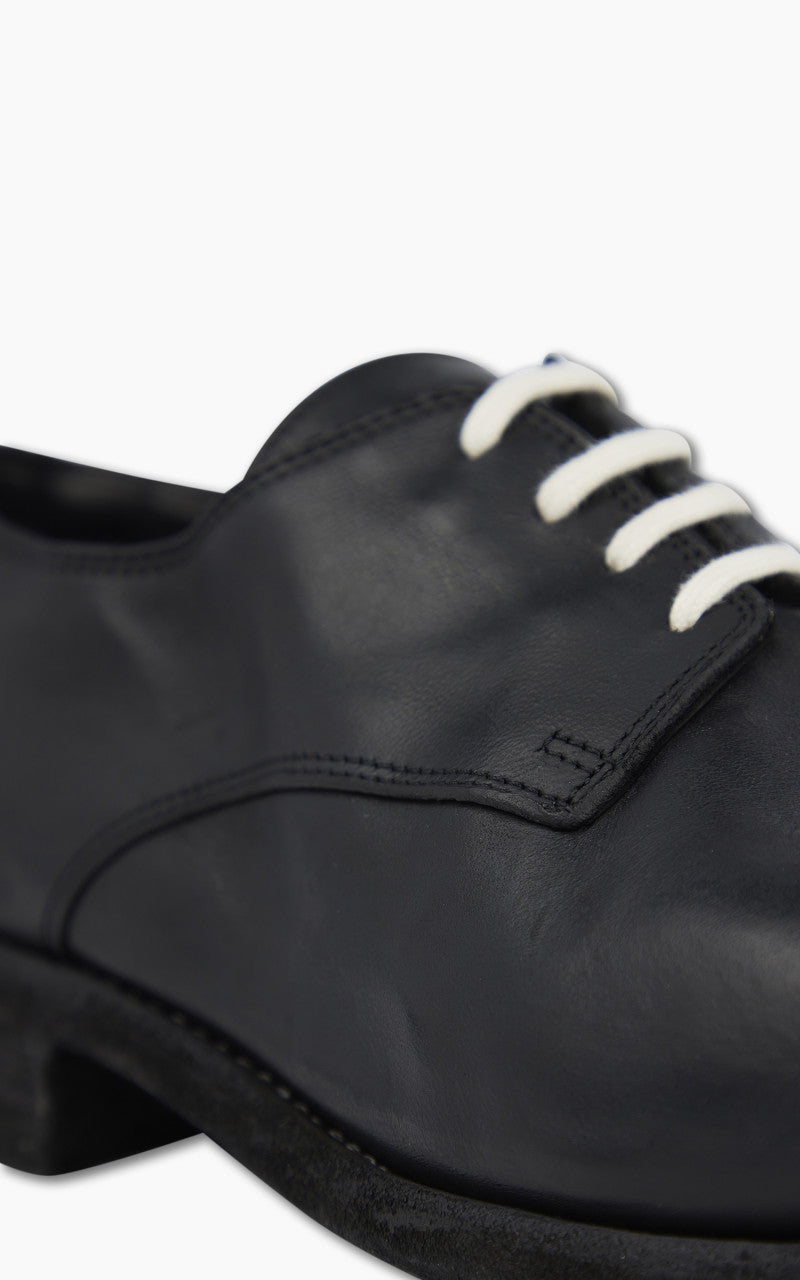 Guidi 112 Leather Ball Derby Shoe Black