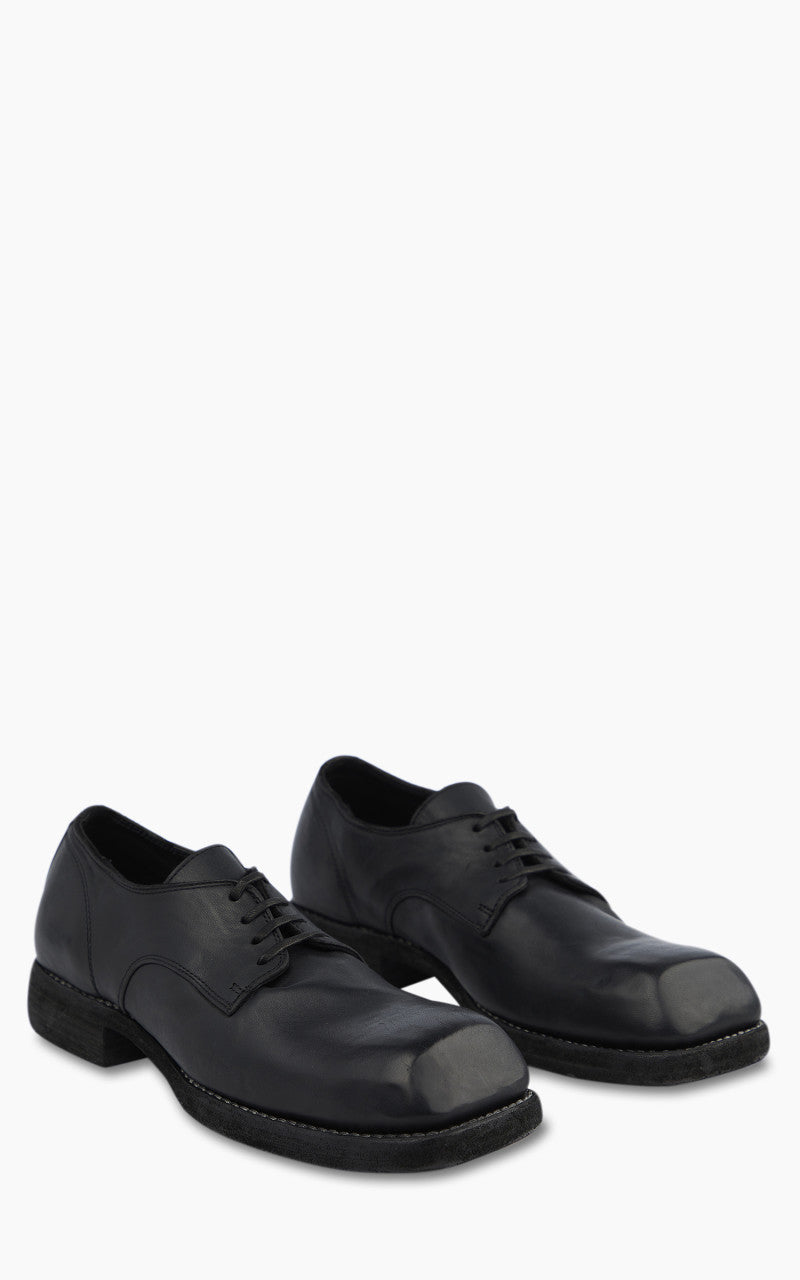 Guidi 79082 Leather Derby Shoe Black
