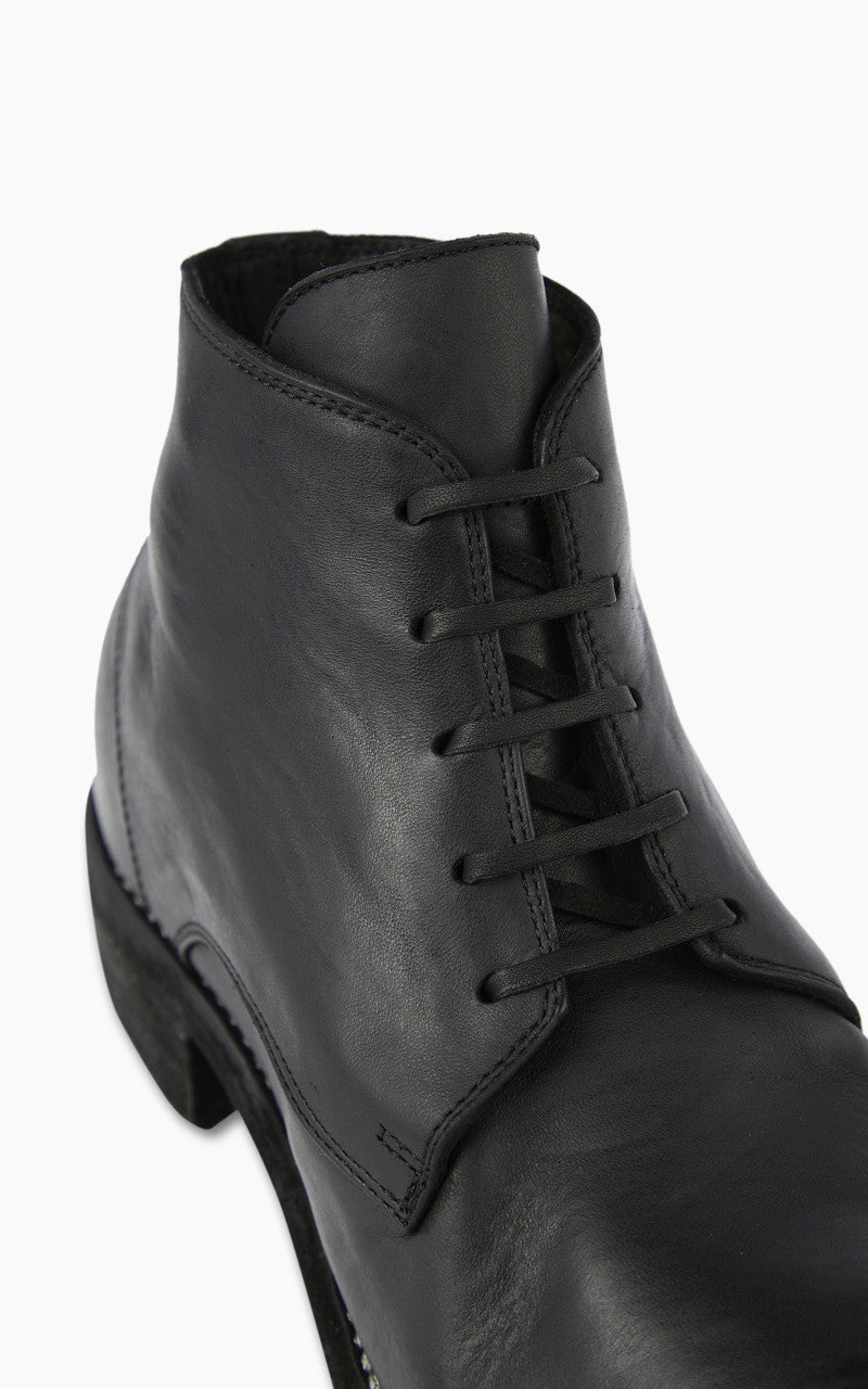 Guidi 793 Leather Laced Up Ankle Boot Black