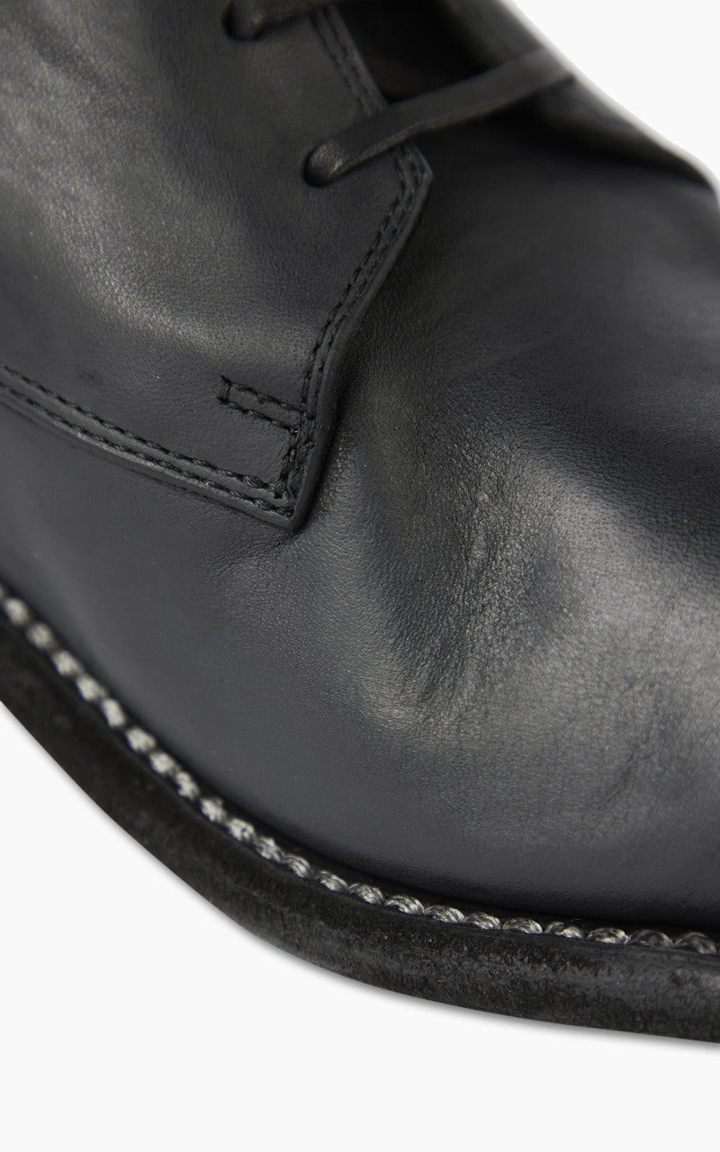 Guidi 793 Leather Laced Up Ankle Boot Black