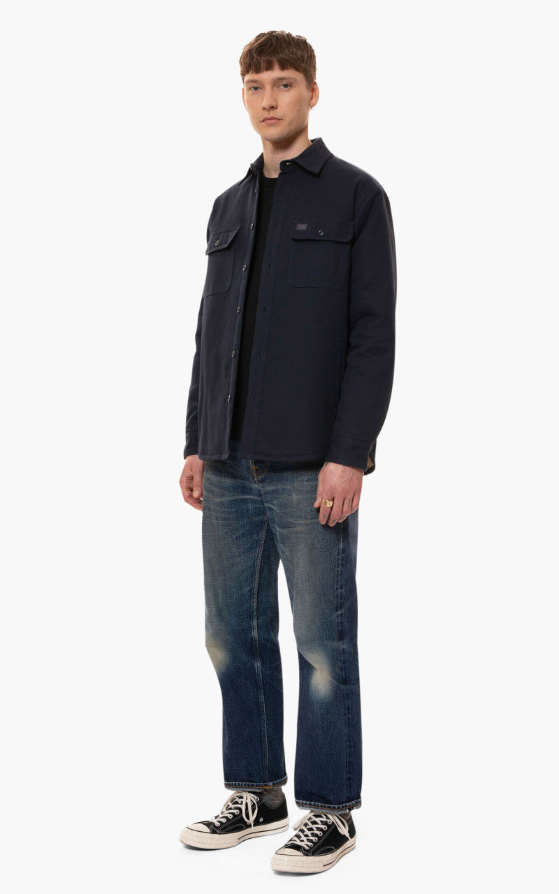 Nudie Jeans Glenn Padded Shirt Navy