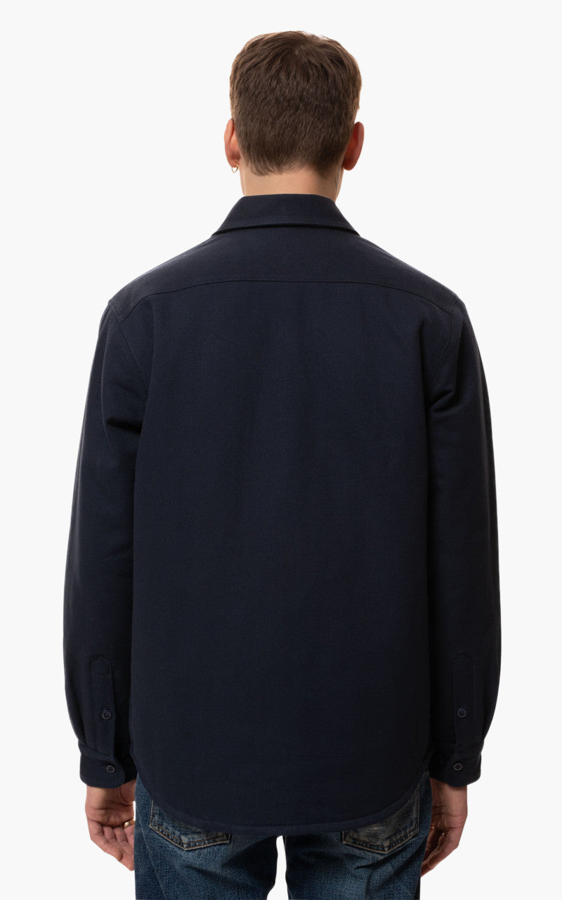 Nudie Jeans Glenn Padded Shirt Navy