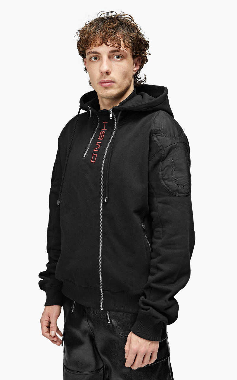 GmbH Murad Jersey Jacket With Extended Collar Black