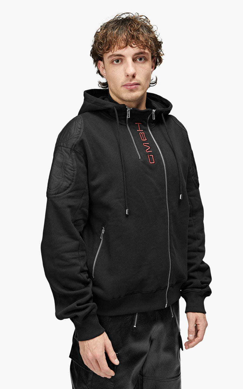 GmbH Murad Jersey Jacket With Extended Collar Black