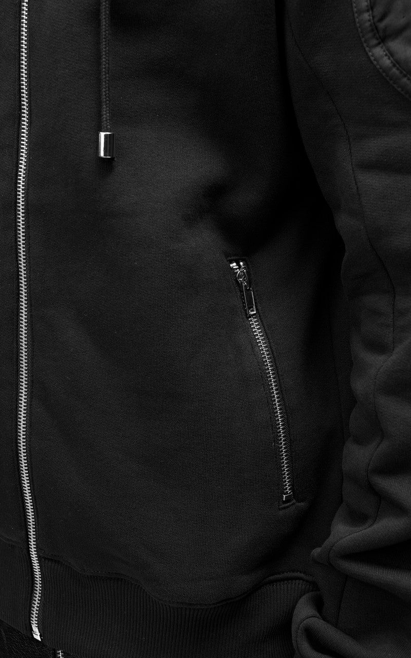 GmbH Murad Jersey Jacket With Extended Collar Black