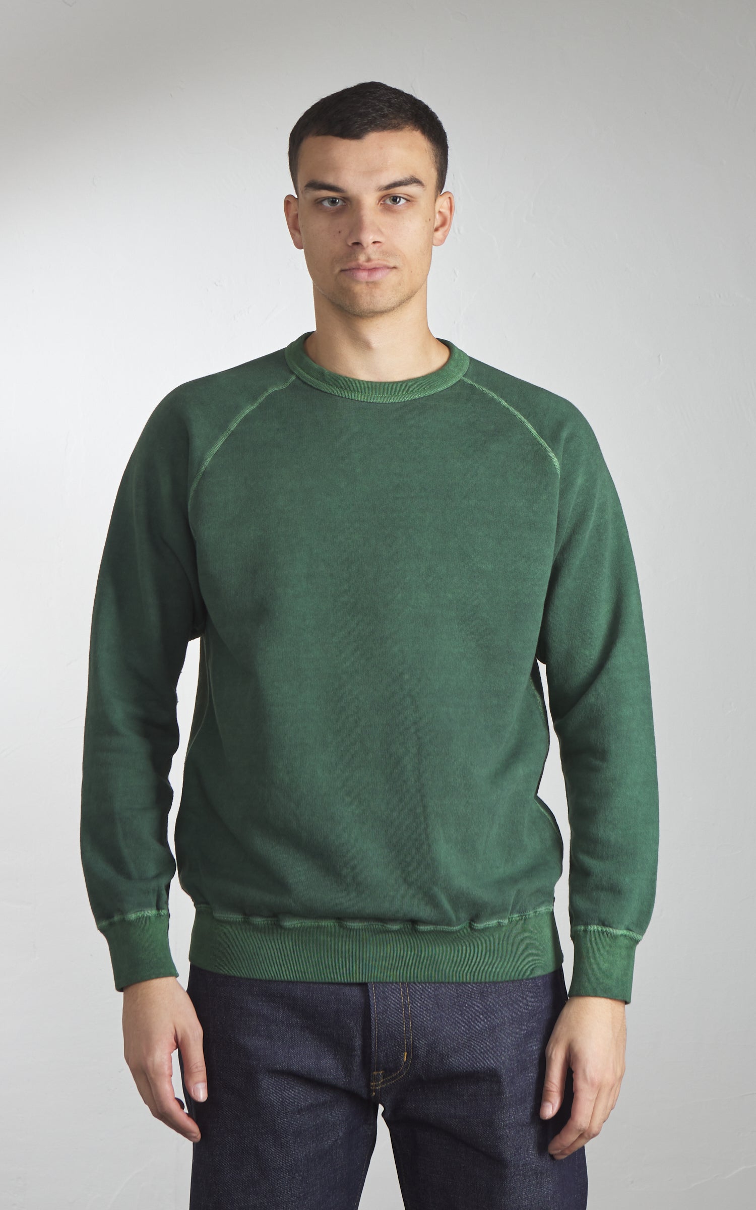 Good On Raglan Crew Sweatshirt P-Dark Green
