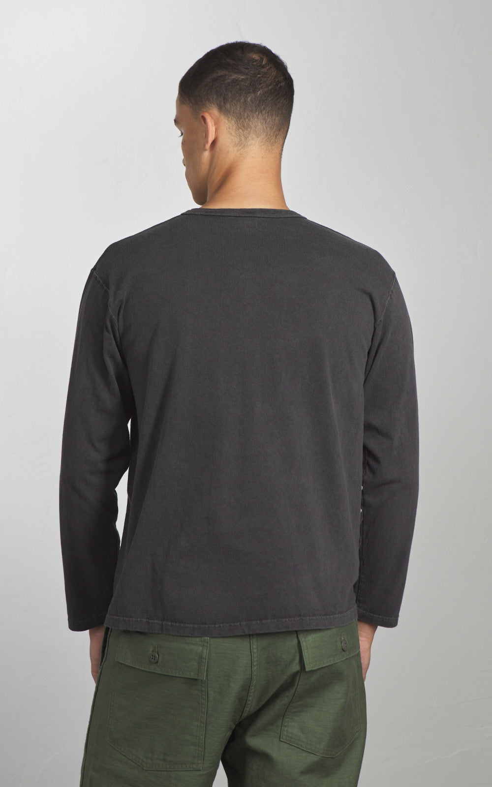 Good On L/S Henley T-Shirt P-Black