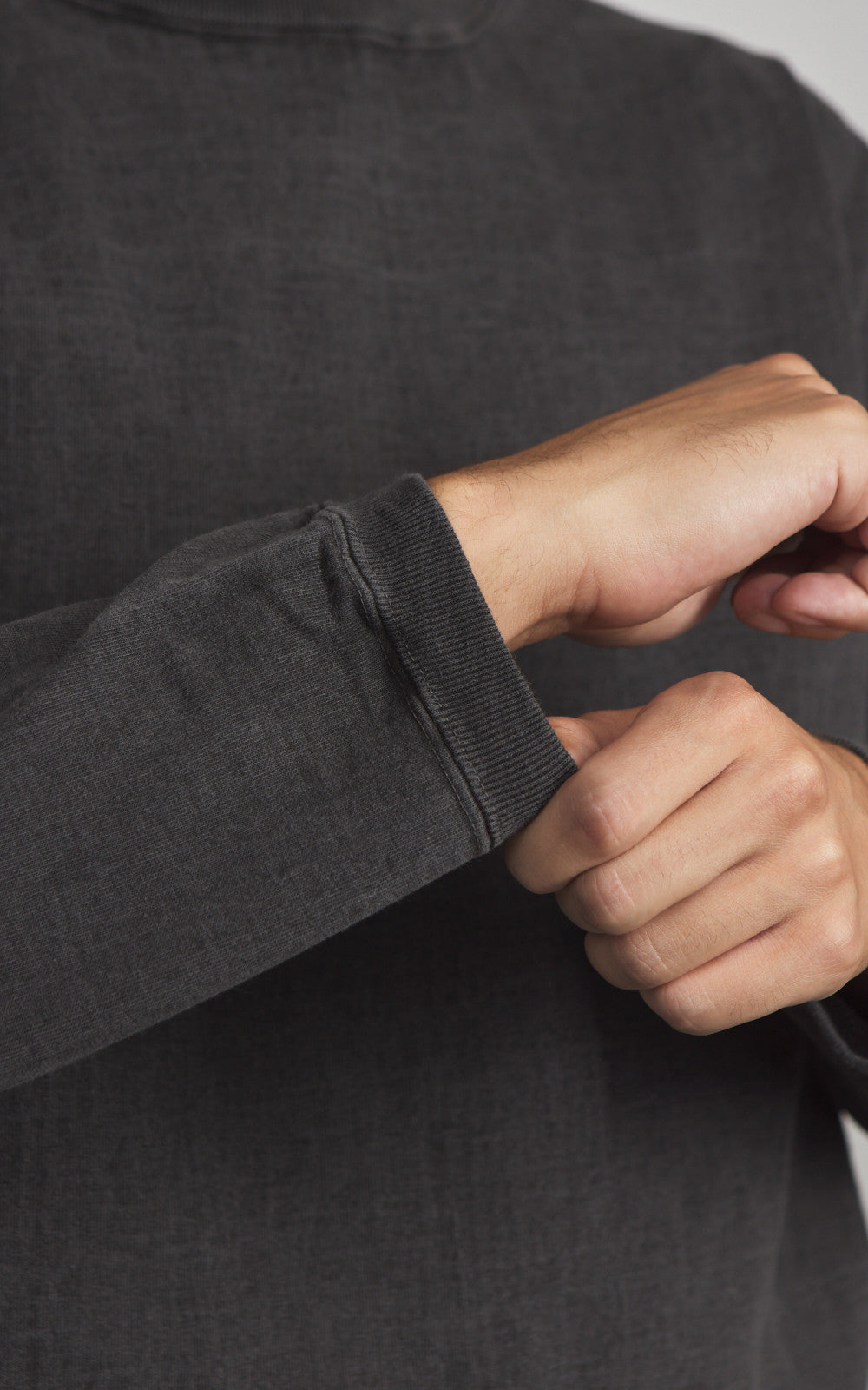 Good On Heavy Jersey L/S Crew T-Shirt P-Black