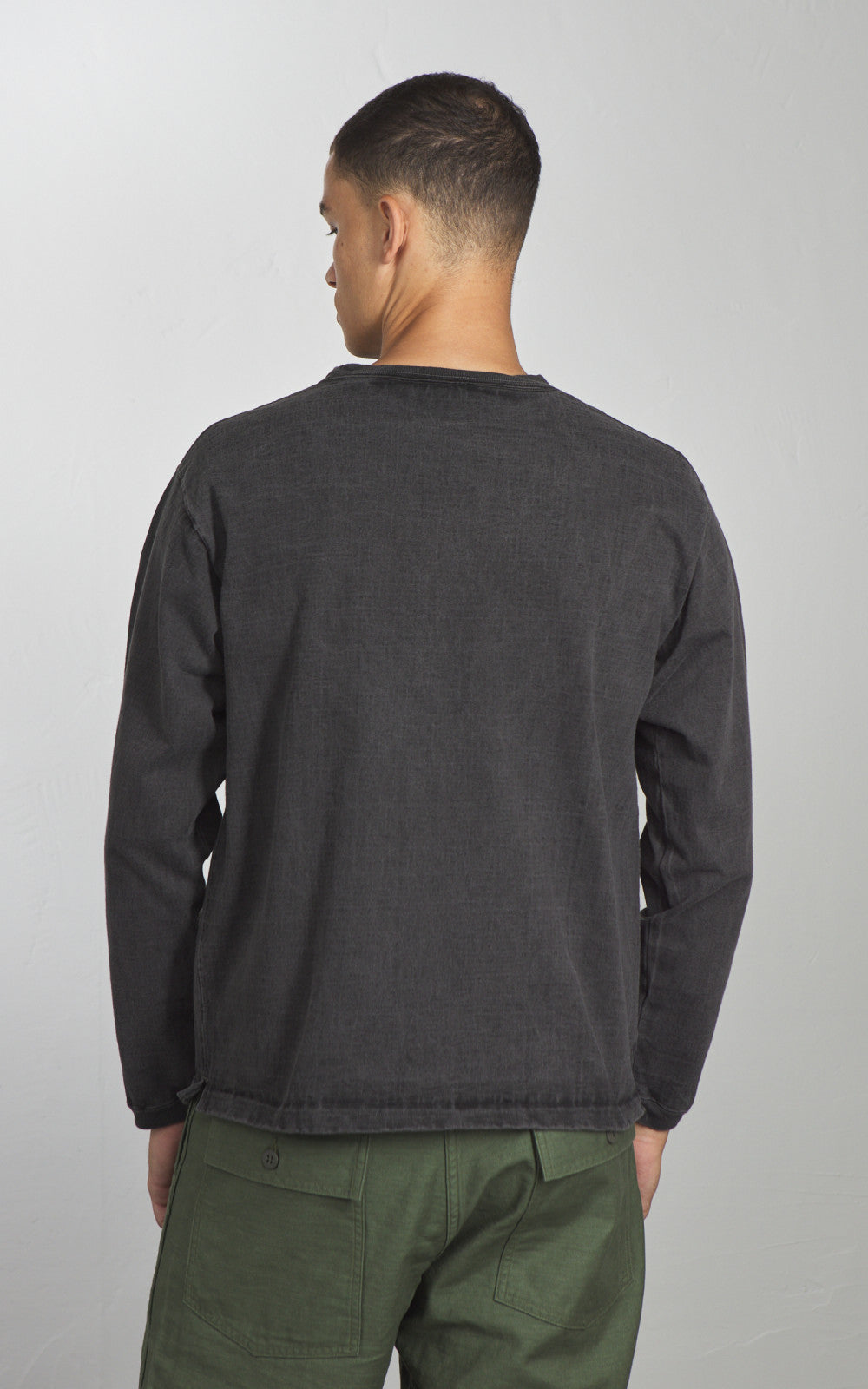 Good On Heavy Jersey L/S Crew T-Shirt P-Black