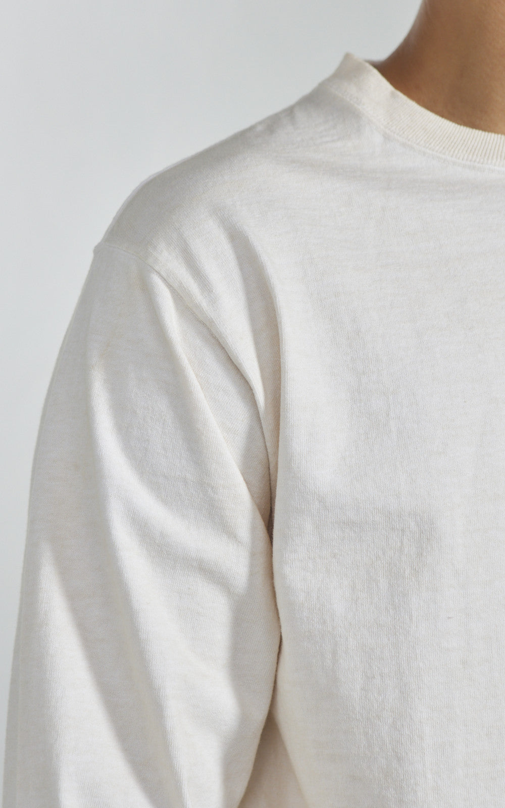 Good On Heavy Jersey L/S Crew T-Shirt P-Natural