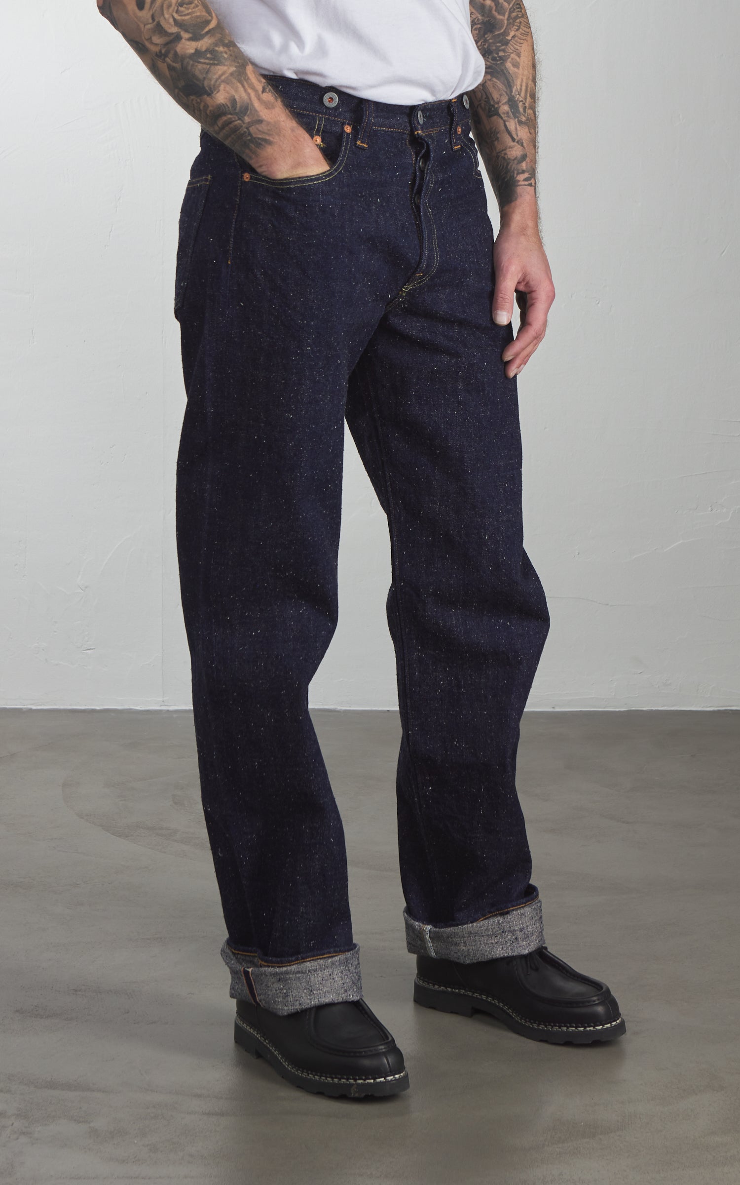Graph Zero Heritage Loose Straight Jeans Nep Denim Indigo 15oz