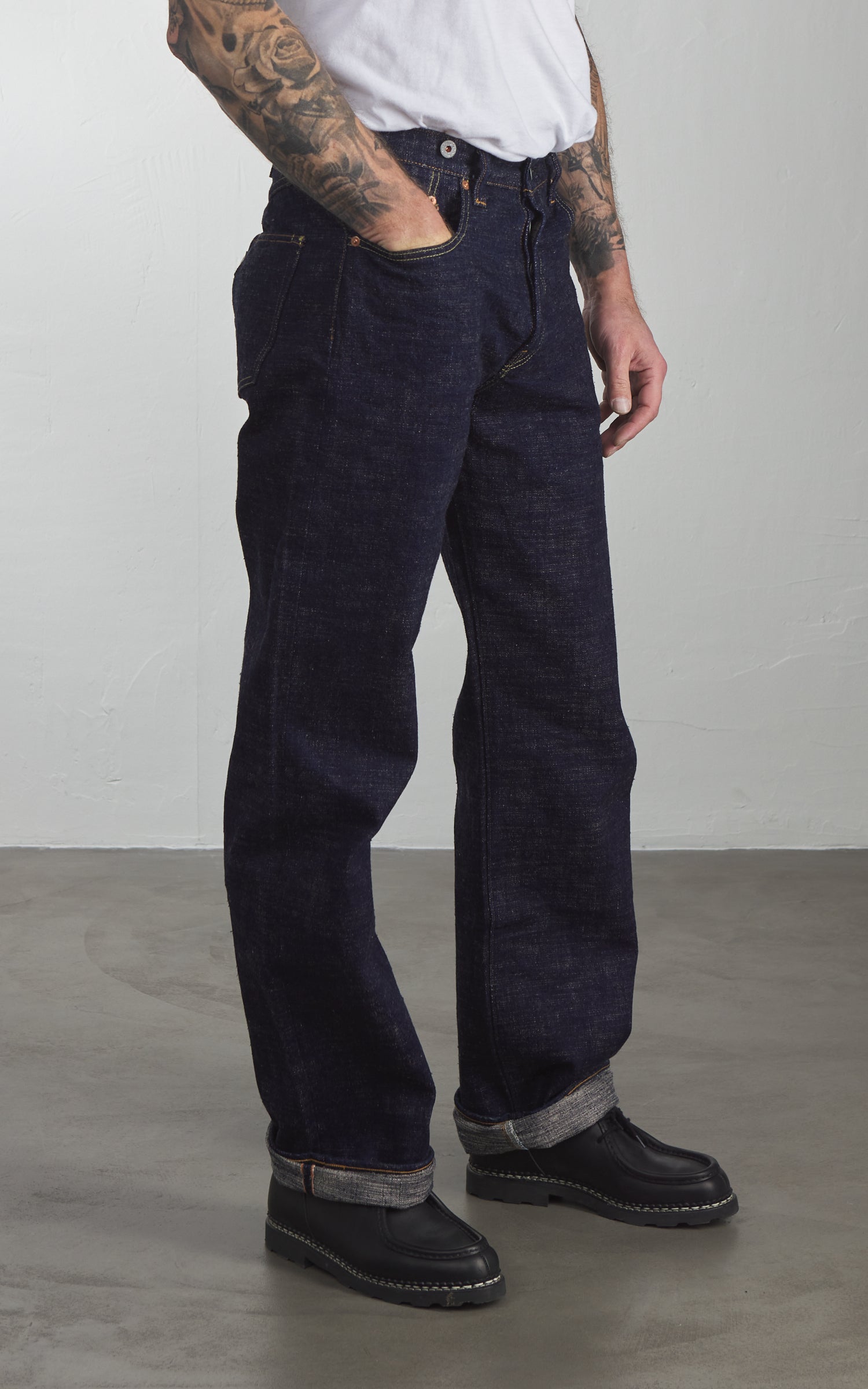 Graph Zero Heritage Loose Straight Jeans Slub Denim Indigo 15oz