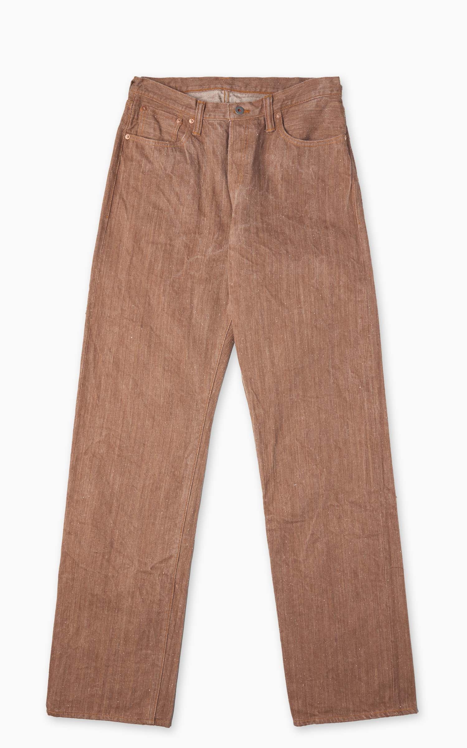 Graph Zero Natural Dyed Regular Straight Jeans Persimmon Tannin 13oz
