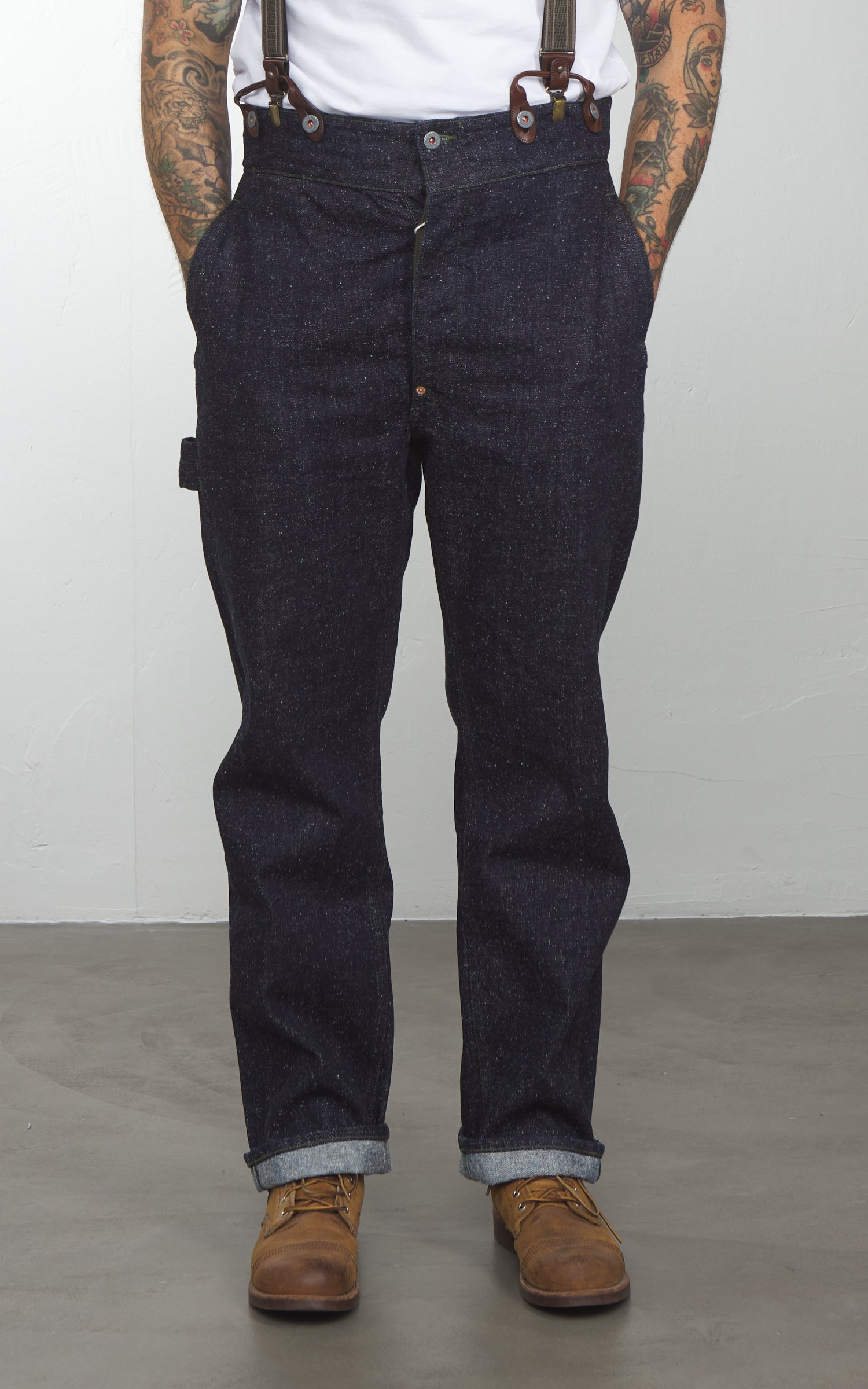 Graph Zero Railman Pants Neppy Denim Indigo