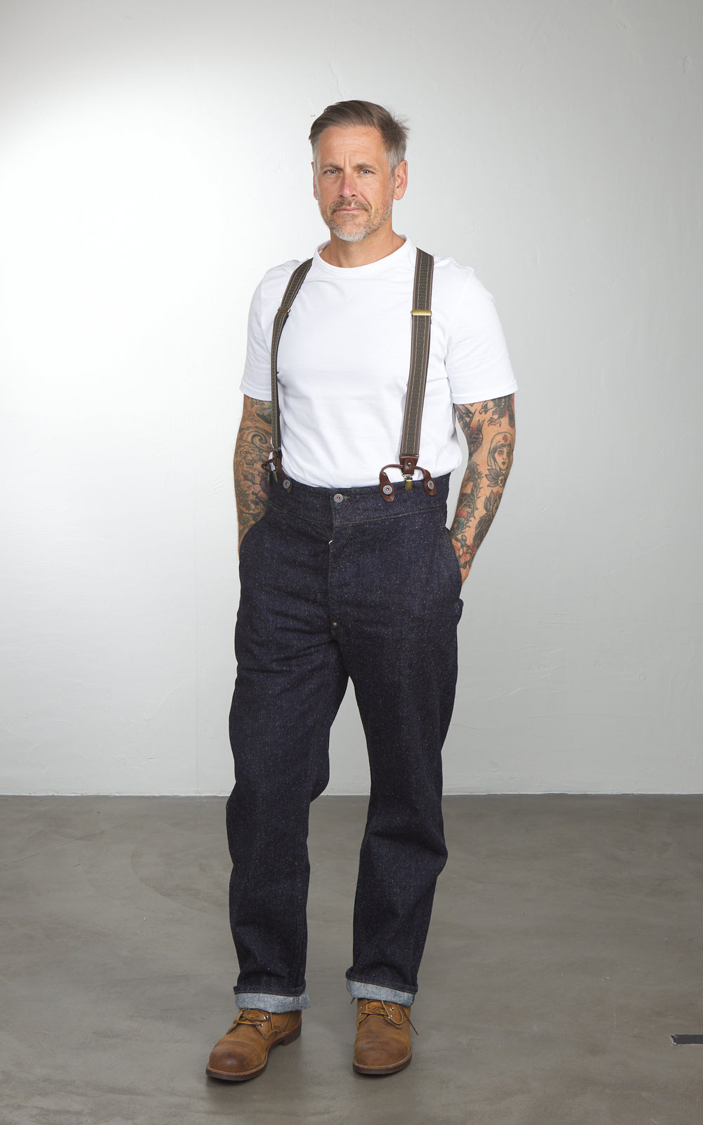 Graph Zero Railman Hose Neppy Denim Indigo
