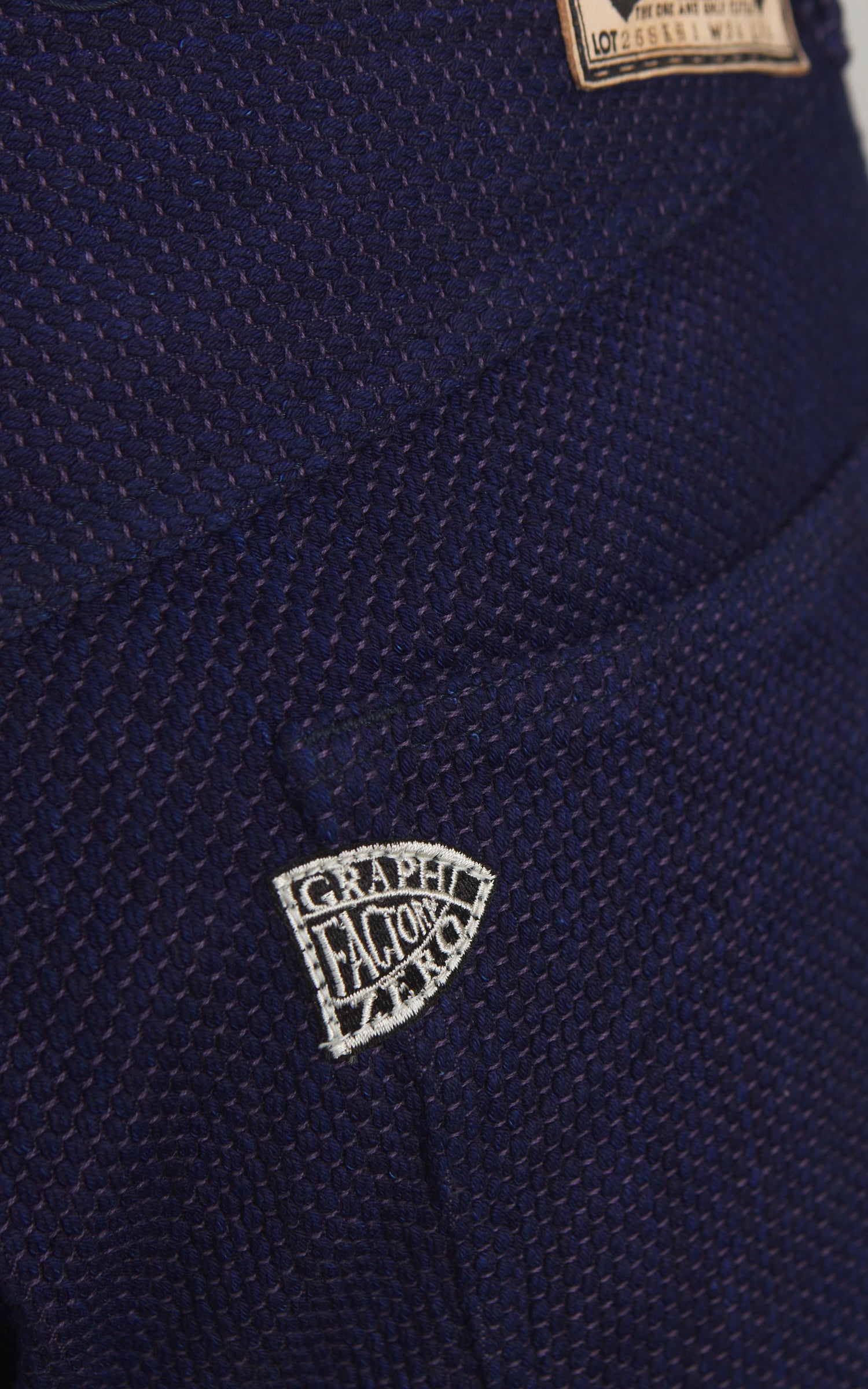 Graph Zero Sashiko Loose Straight Selvedge Indigo