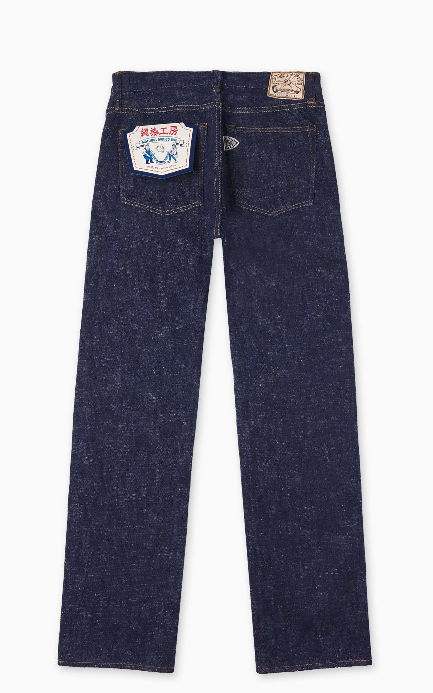 Graph Zero Skein Dyed Slim Straight Jeans Indigo 15oz