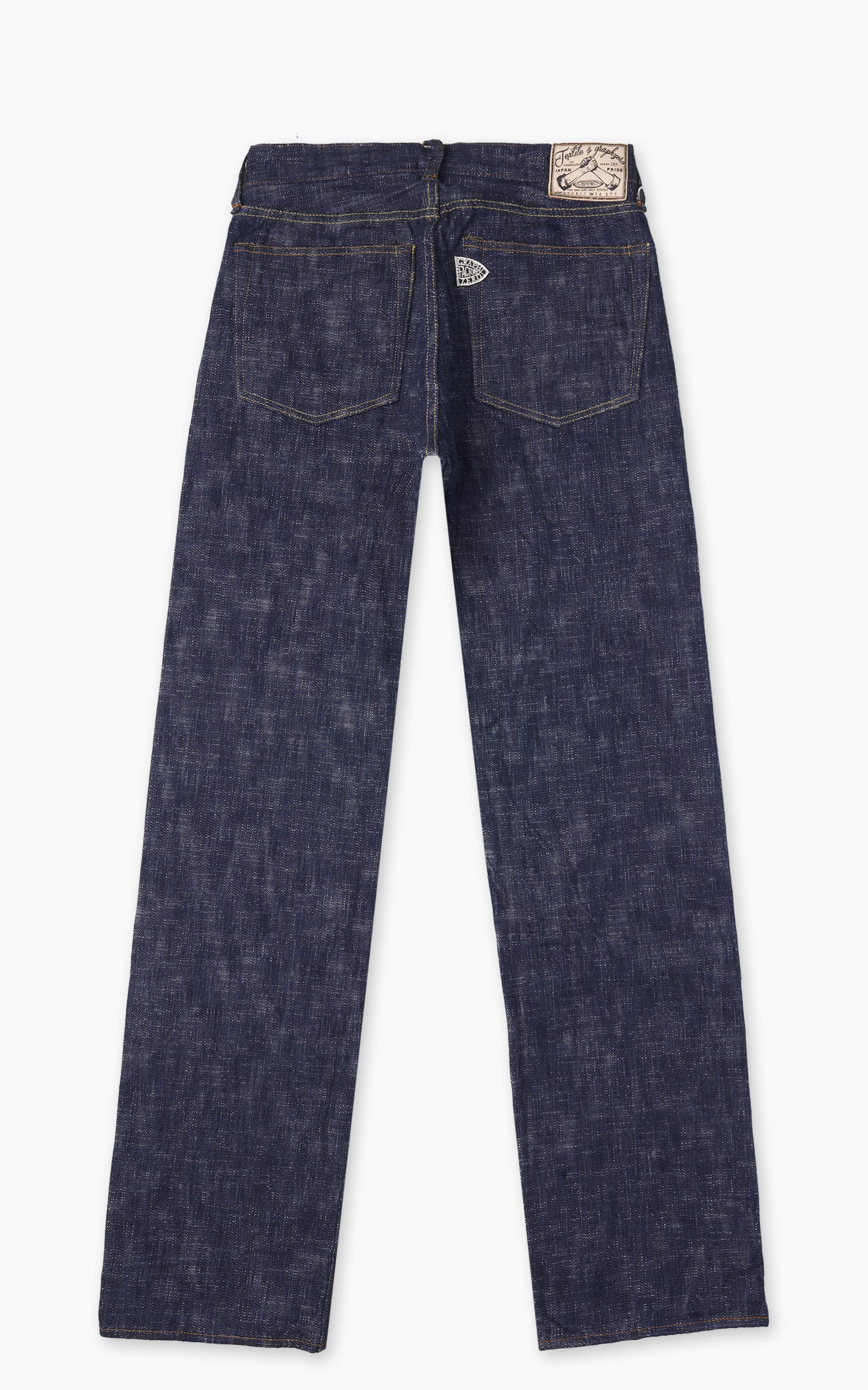 Graph Zero Skein Dyed Slim Straight Jeans Green/Indigo 15oz