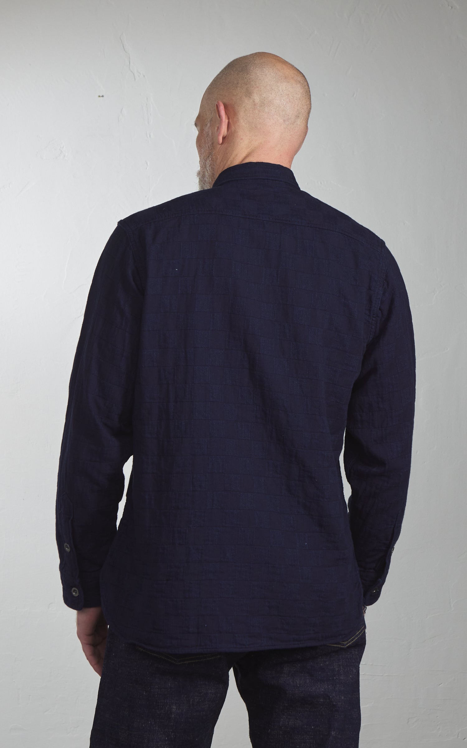 Graph Zero Officer L/S Shirt Indigo Plaid