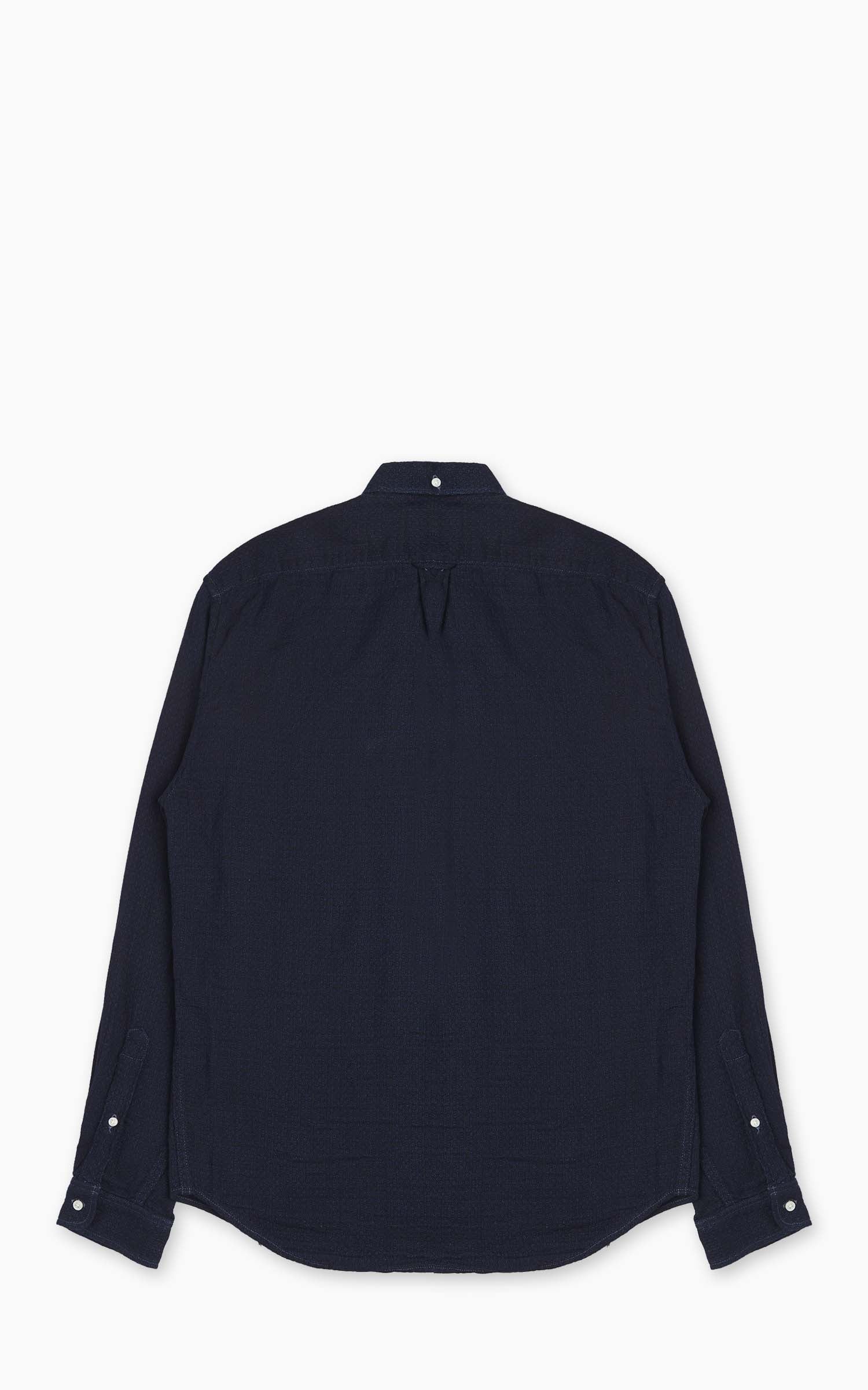 Graph Zero Standard Selvedge Button-Down Shirt Indigo