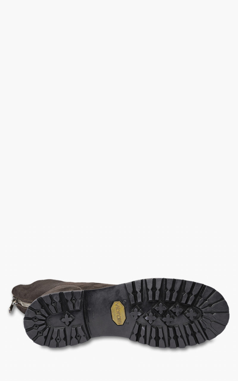 Guidi 788V Back Zip High Boot Calf Reverse Charcoal Brown