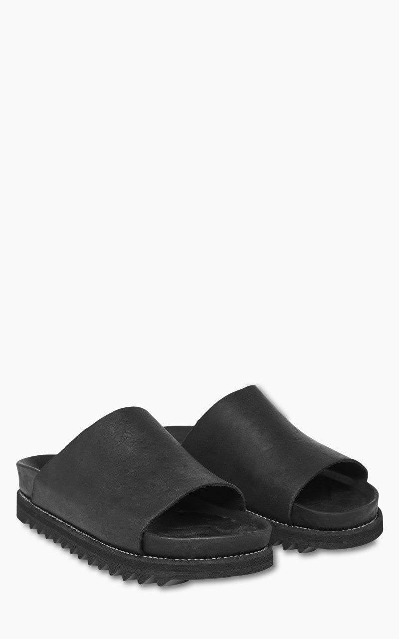 Guidi BRK06 Leather Open Toe Sandal Black