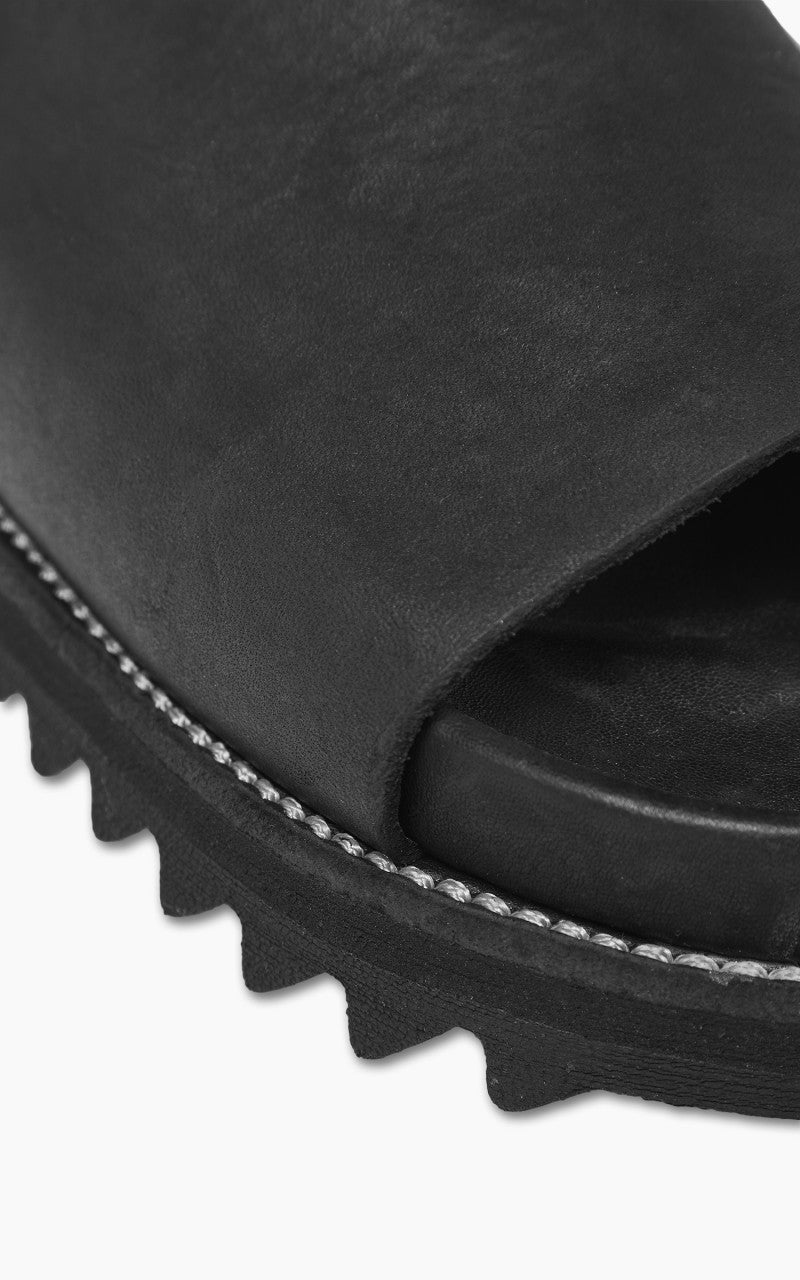 Guidi BRK06 Leather Open Toe Sandal Black