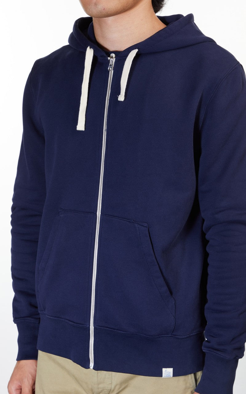 Merz b. Schwanen HDJKT01 Hooded Zip Jacket Deep Blue