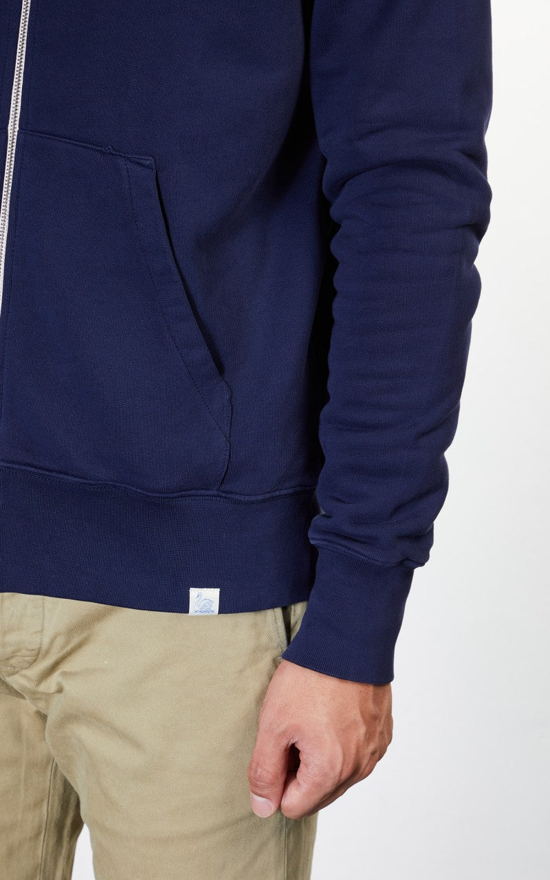 Merz b. Schwanen HDJKT01 Hooded Zip Jacket Deep Blue