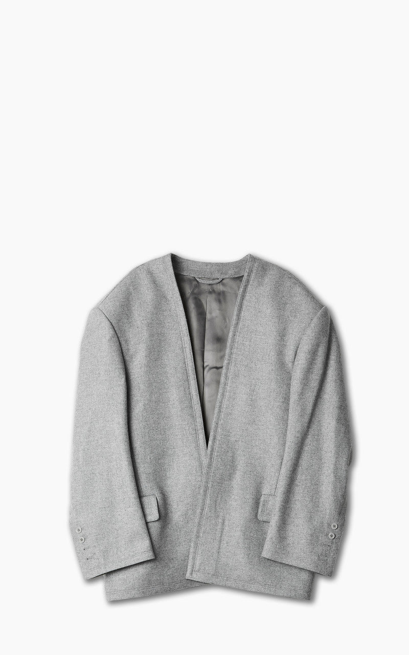 Hed Mayner Collarless Jacket Grey
