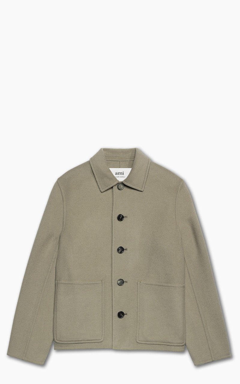 AMI Paris Double Face Short Coat Clay