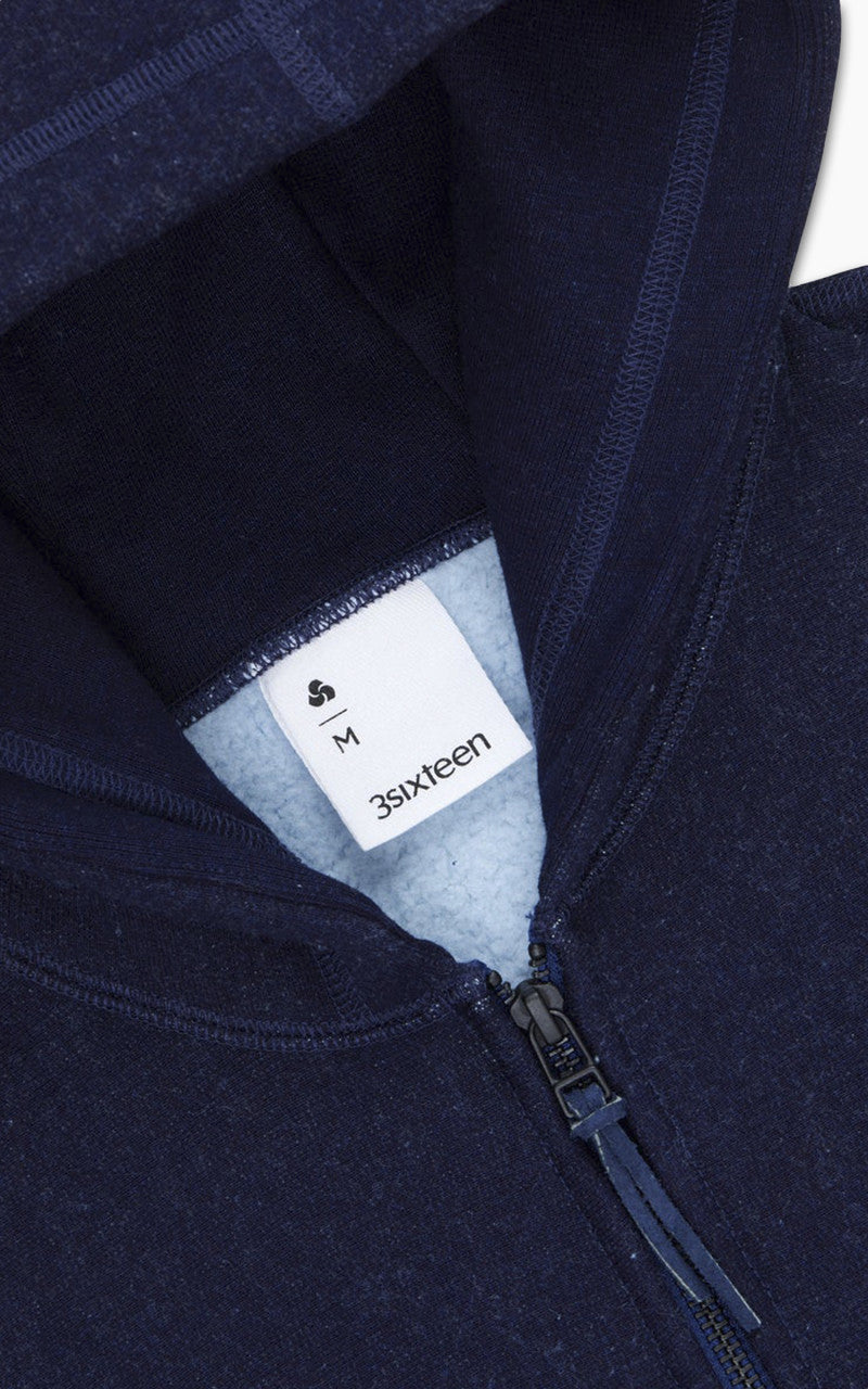 3sixteen Heavyweight Zip Hoody Indigo