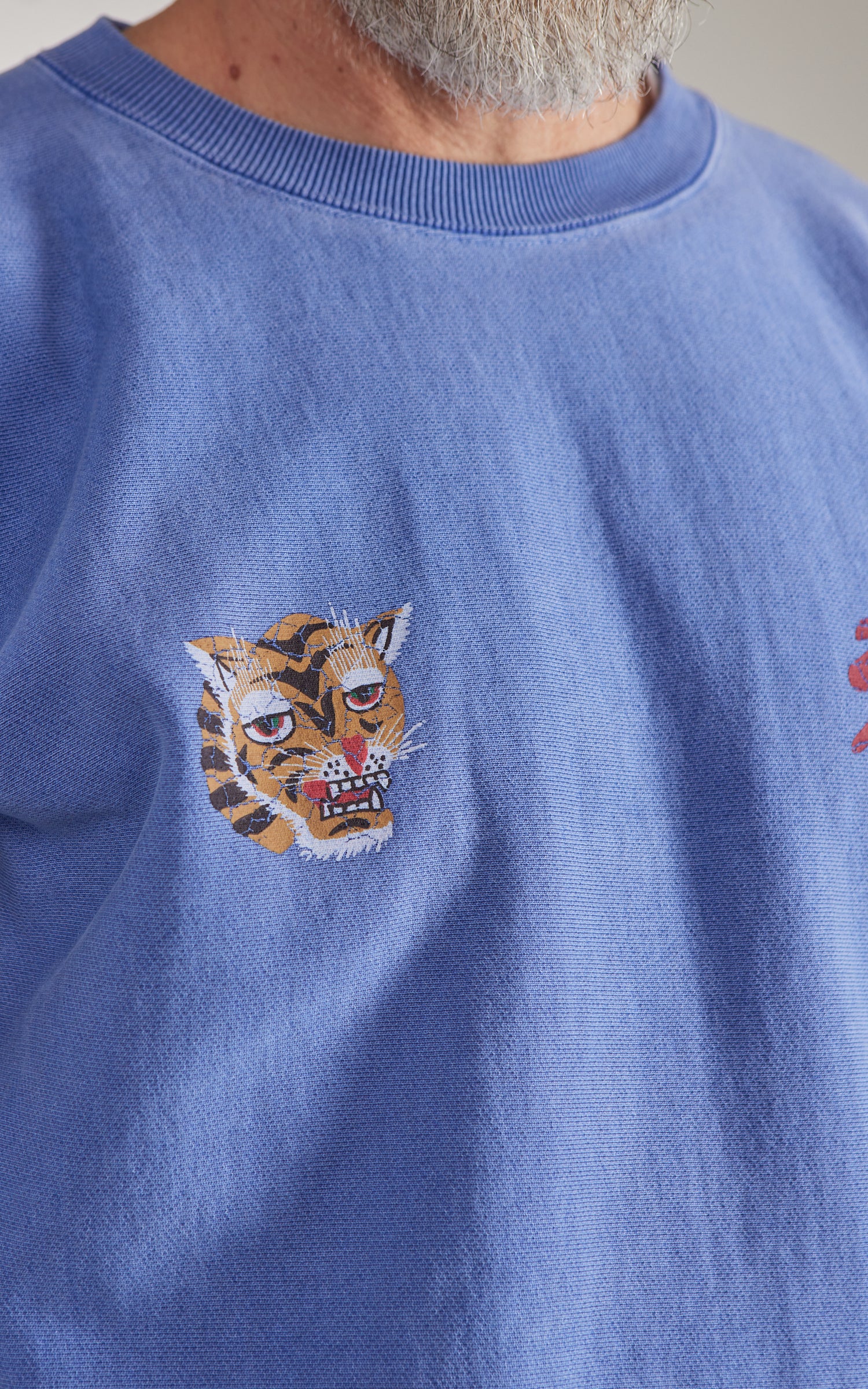 Houston Pigment Dyed Vietnam Map Sweatshirt Blue