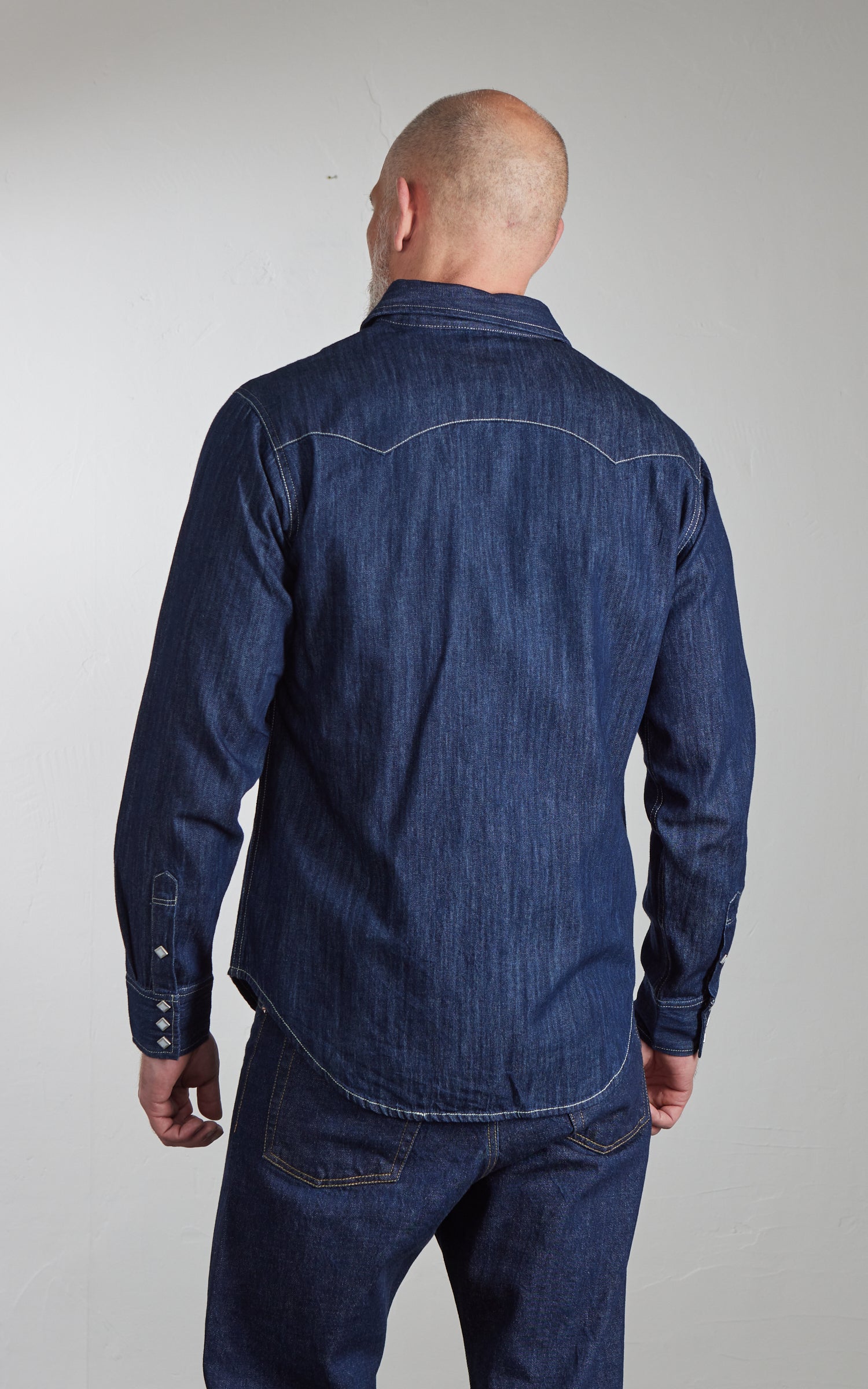 Houston Denim Western Shirt One Wash Indigo