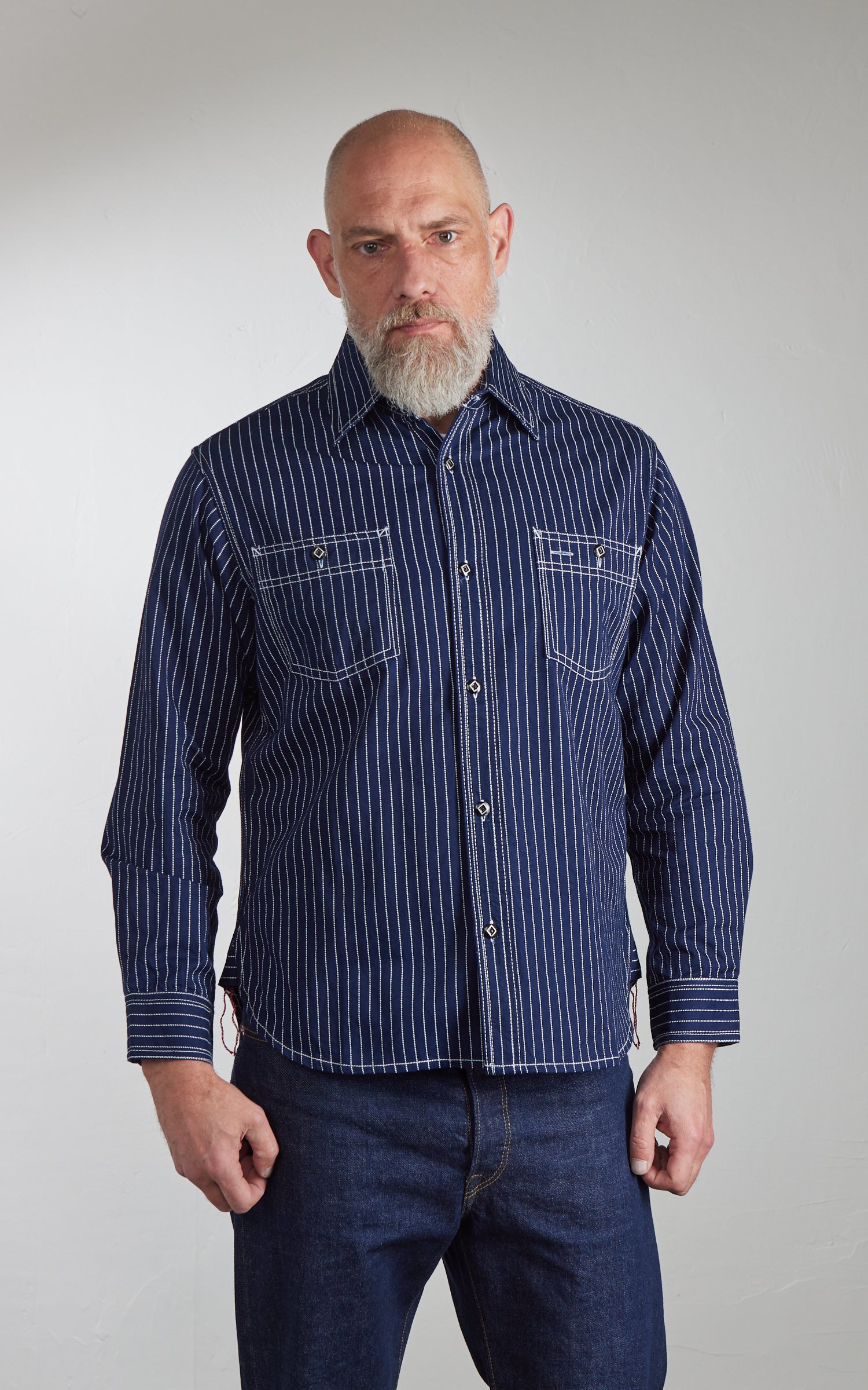 Houston Indigo Wabash Work Shirt One Wash Indigo