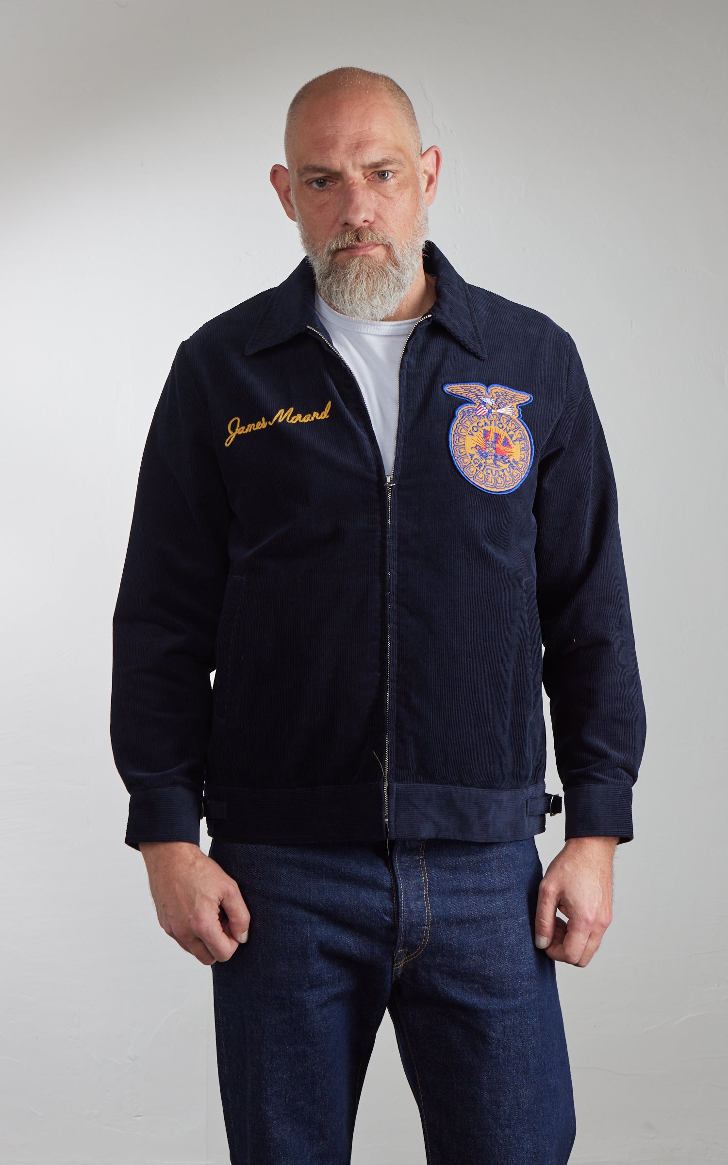 Houston Corduroy Embroidery FFA Jacket Navy