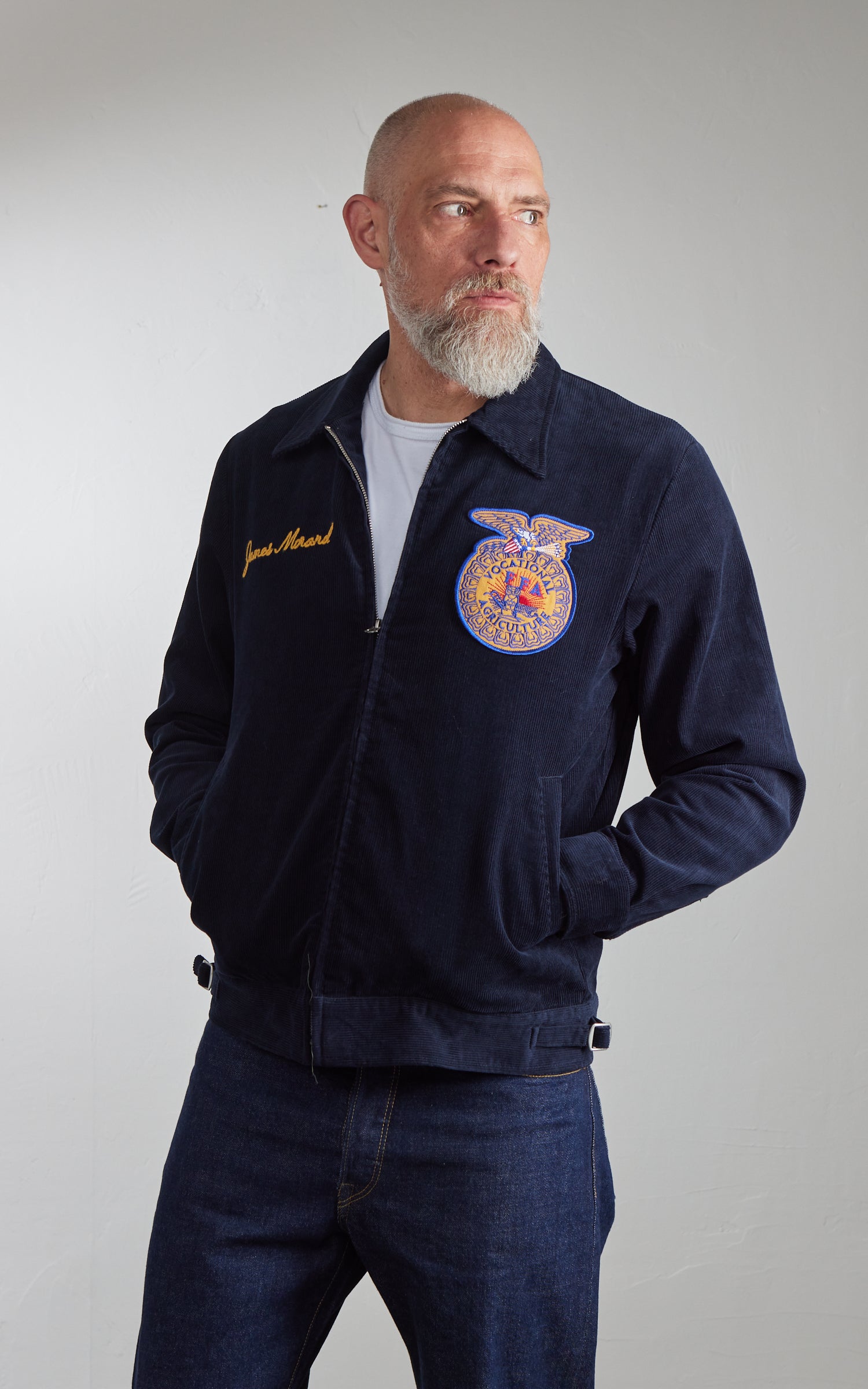 Houston Corduroy Embroidery FFA Jacket Navy