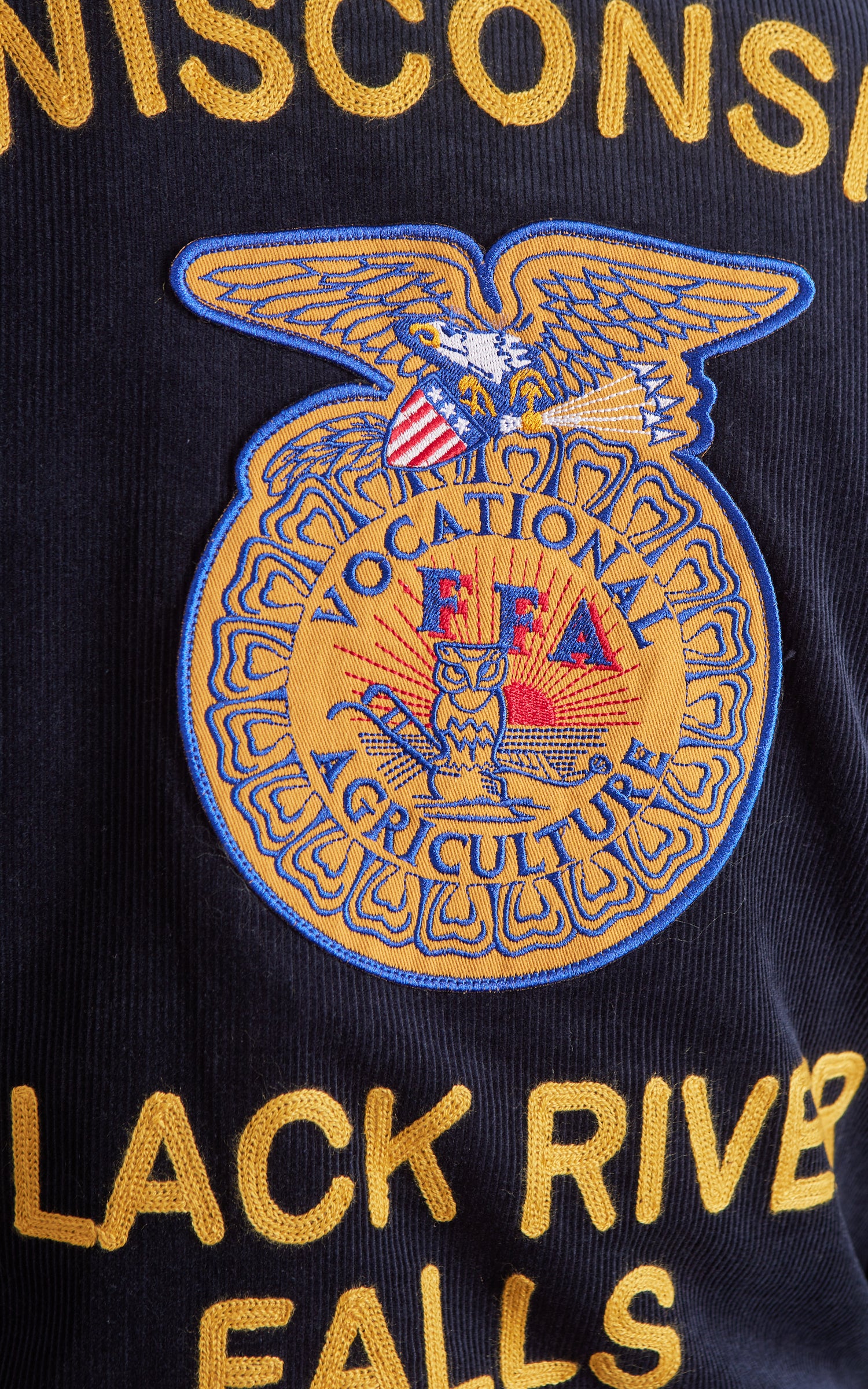 Houston Corduroy Embroidery FFA Jacket Navy